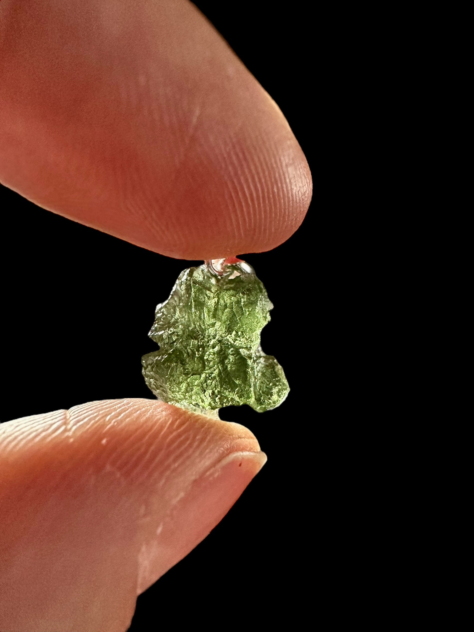Silver moldavite pendant 1,3g - SP/V384