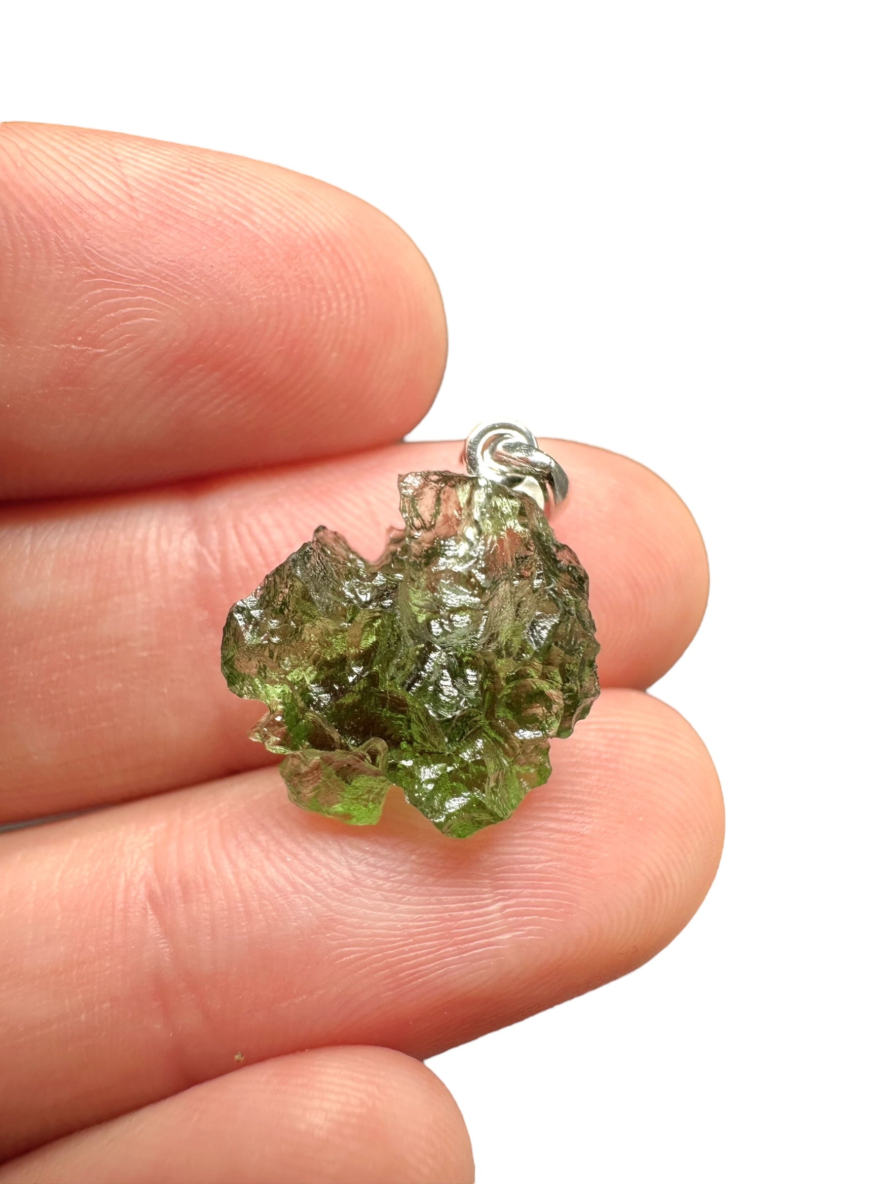 Silver moldavite pendant 1,6g - SP/V388