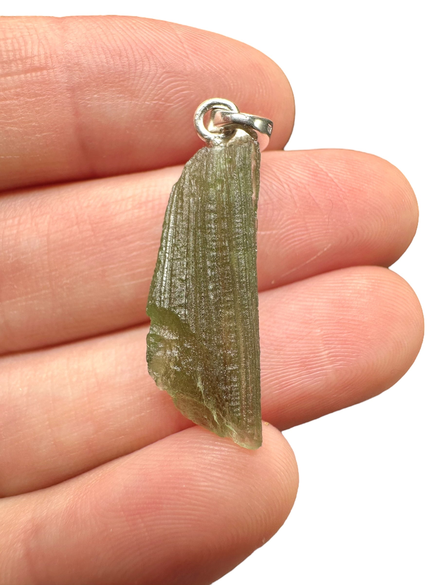 Silver moldavite pendant 2,3g - SP/V390