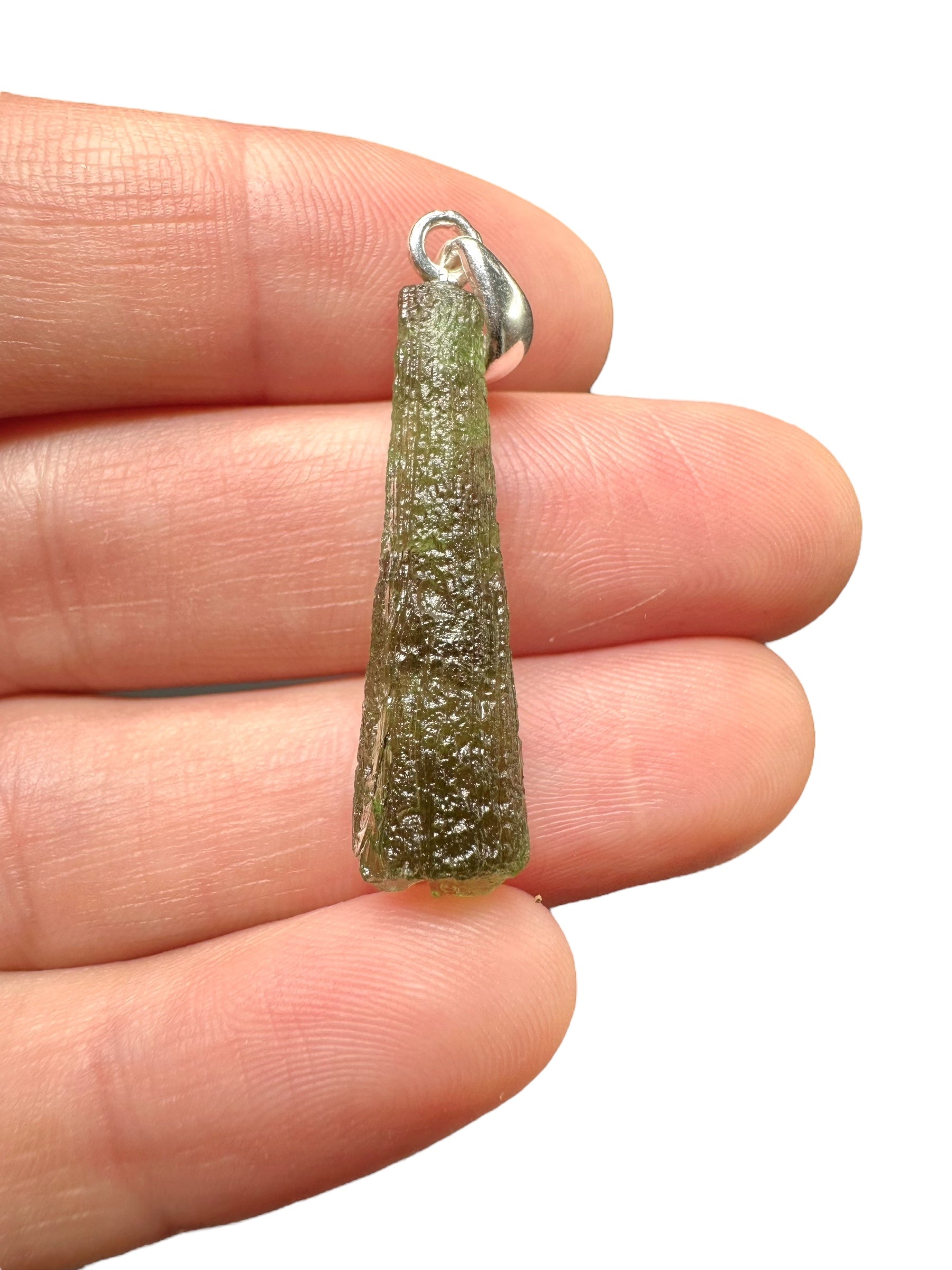 Silver moldavite pendant 2,1g