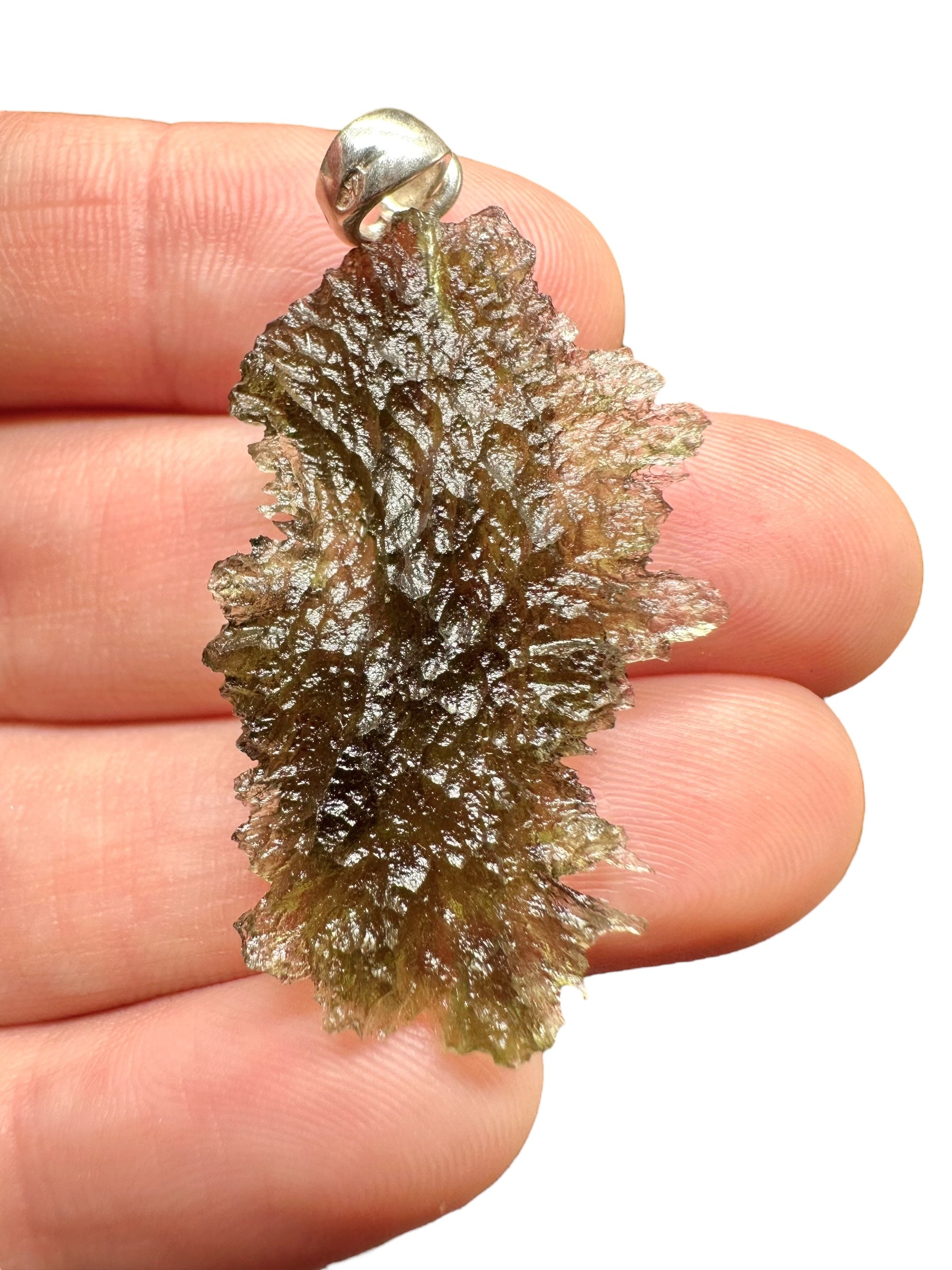 Silver moldavite pendant 3,3g - SP/V394