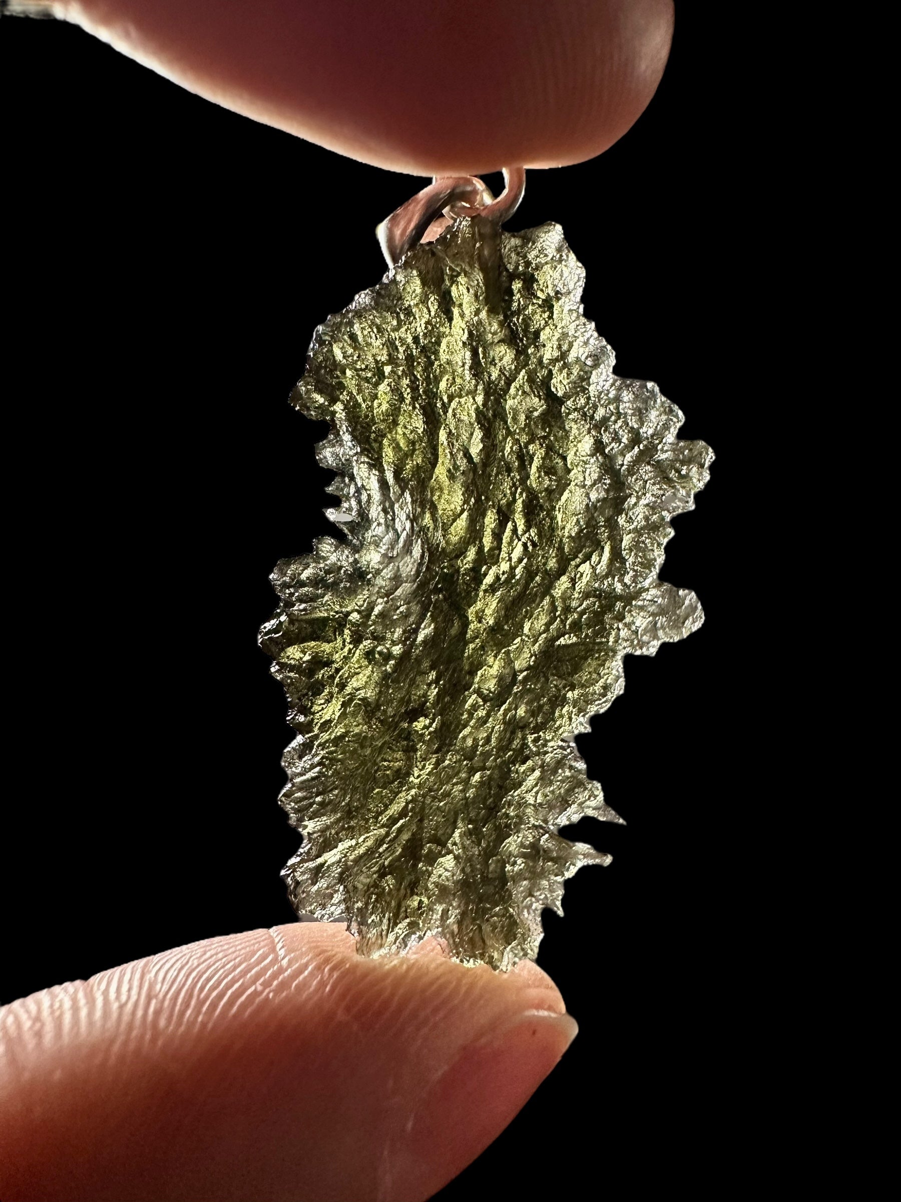 Silver moldavite pendant 3,3g - SP/V394