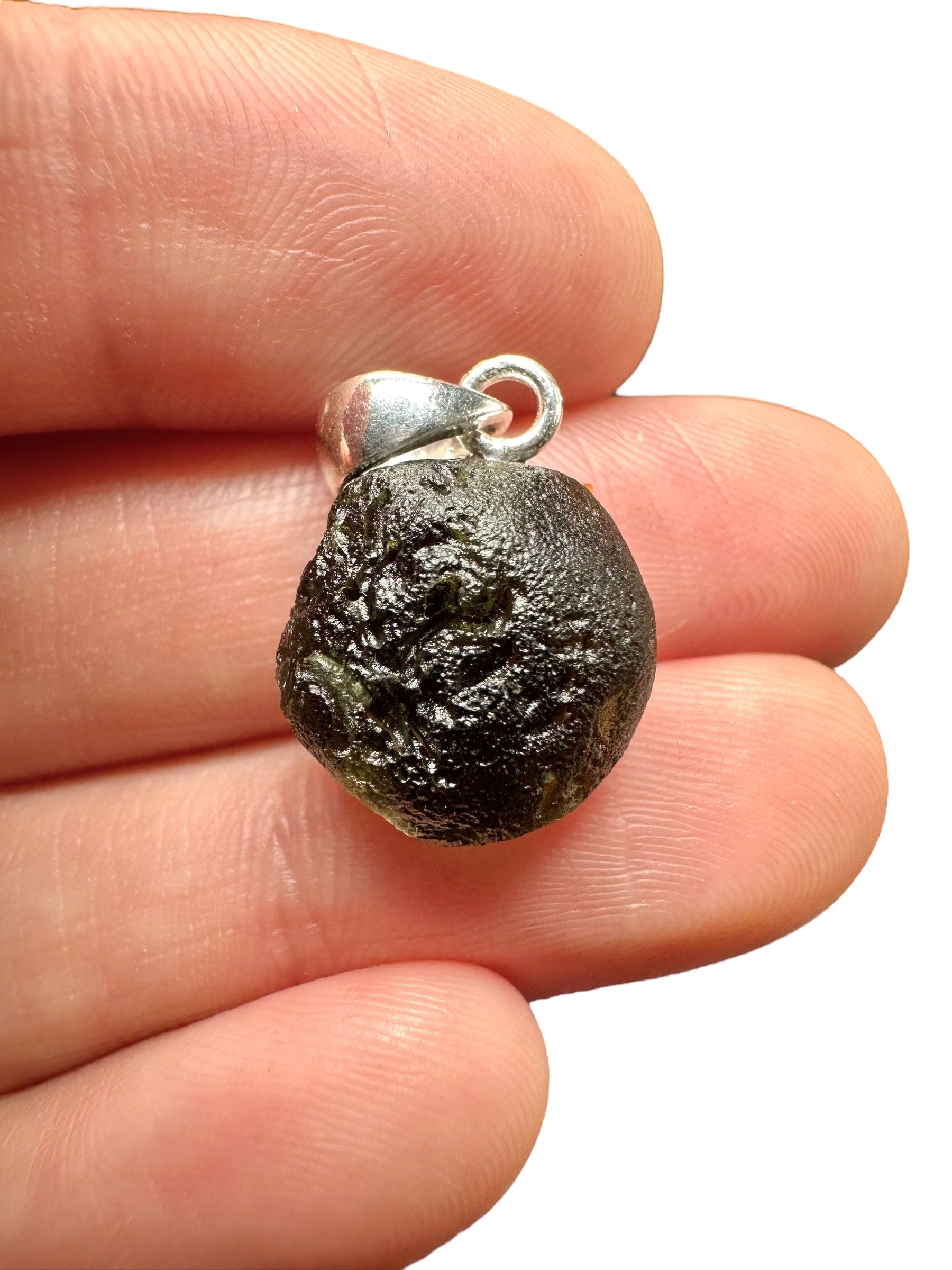 Silver moldavite pendant 2,7g - SP/V397