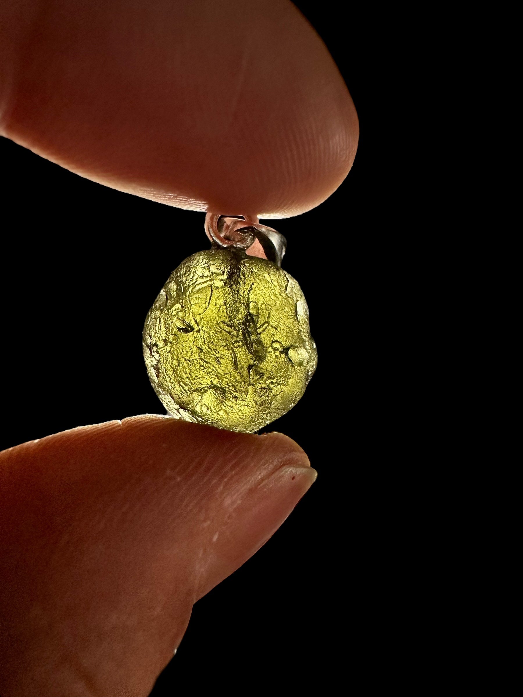 Silver moldavite pendant 2,7g - SP/V397