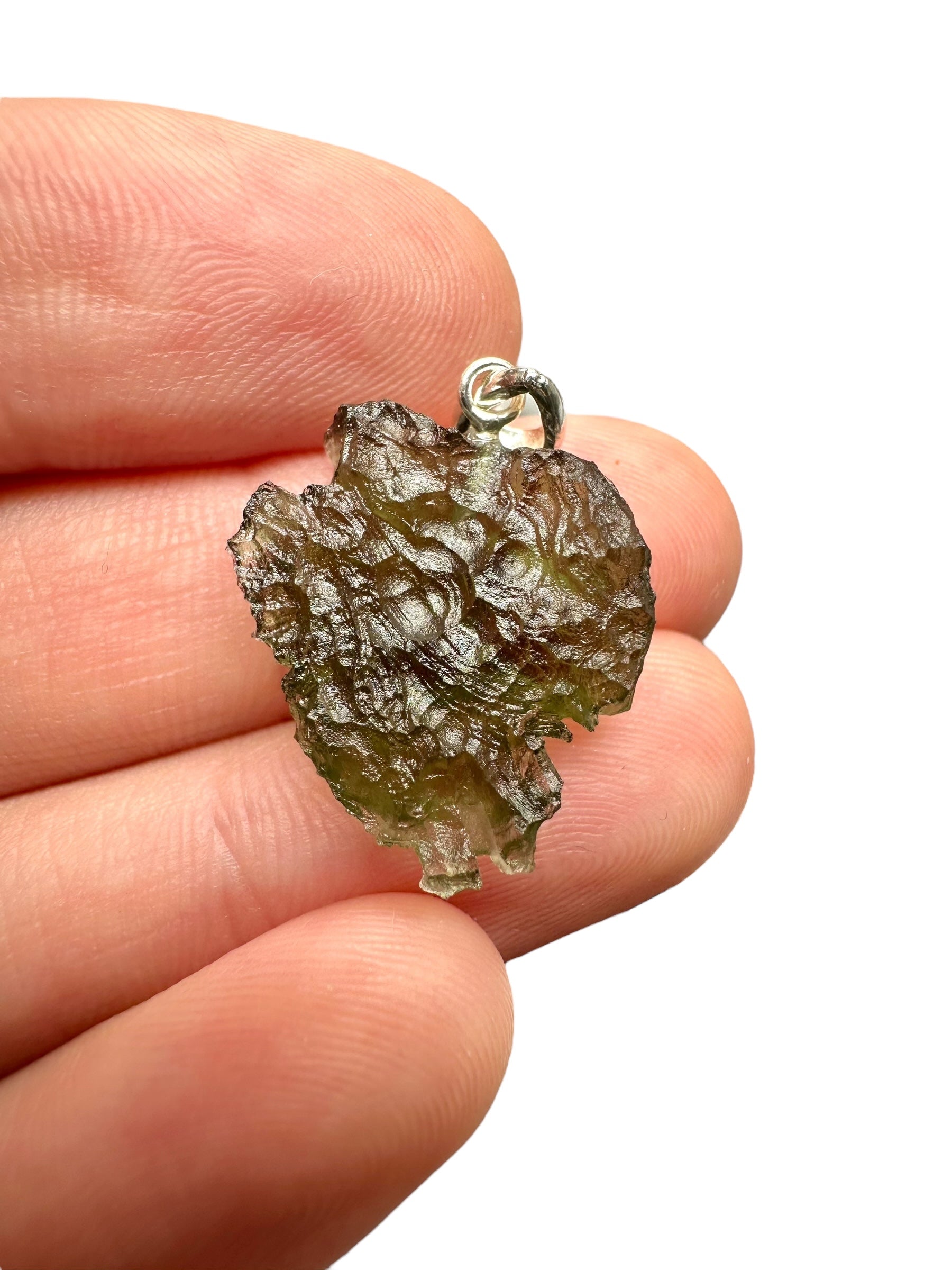 Silver moldavite pendant 2g - SP/V398