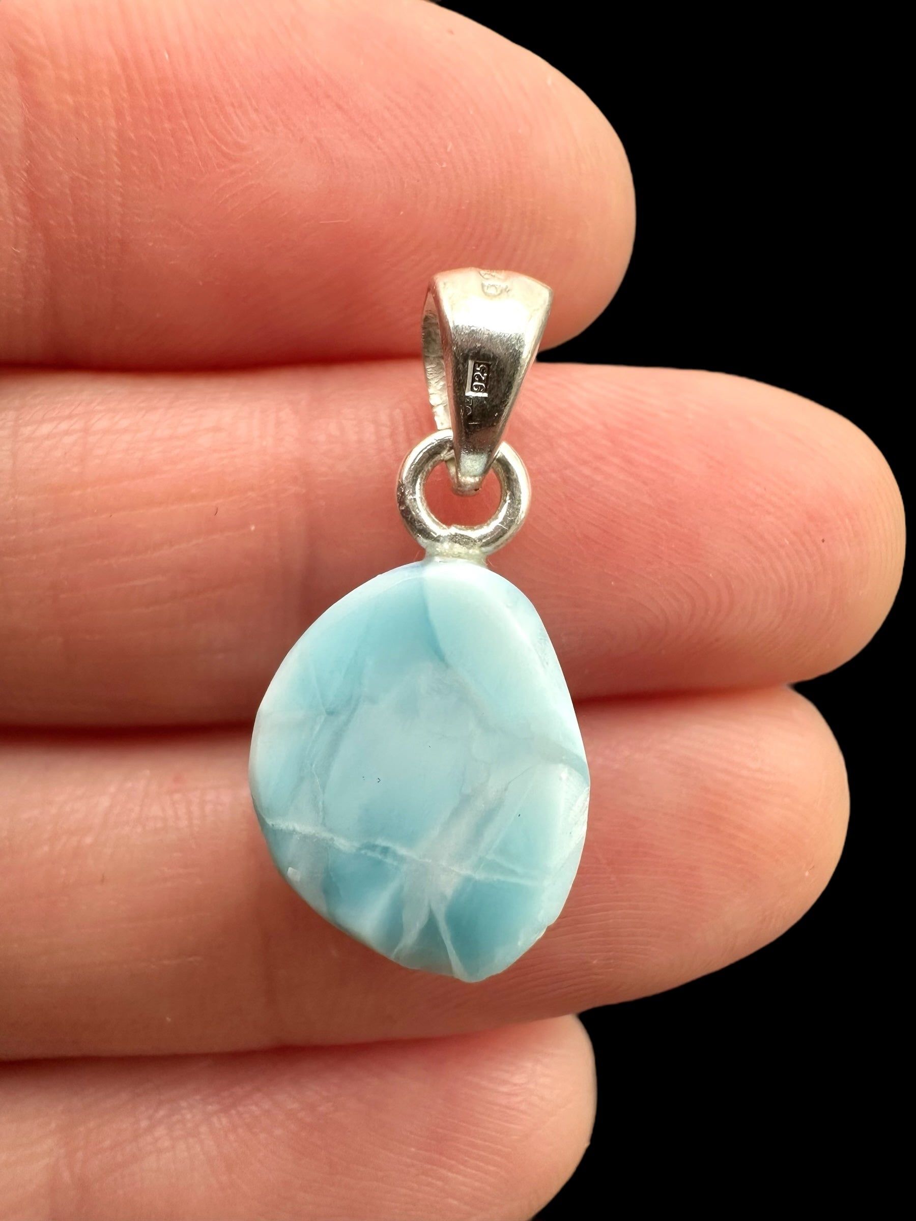 Silver larimar pendant – Dominican Republic - SP/LA017