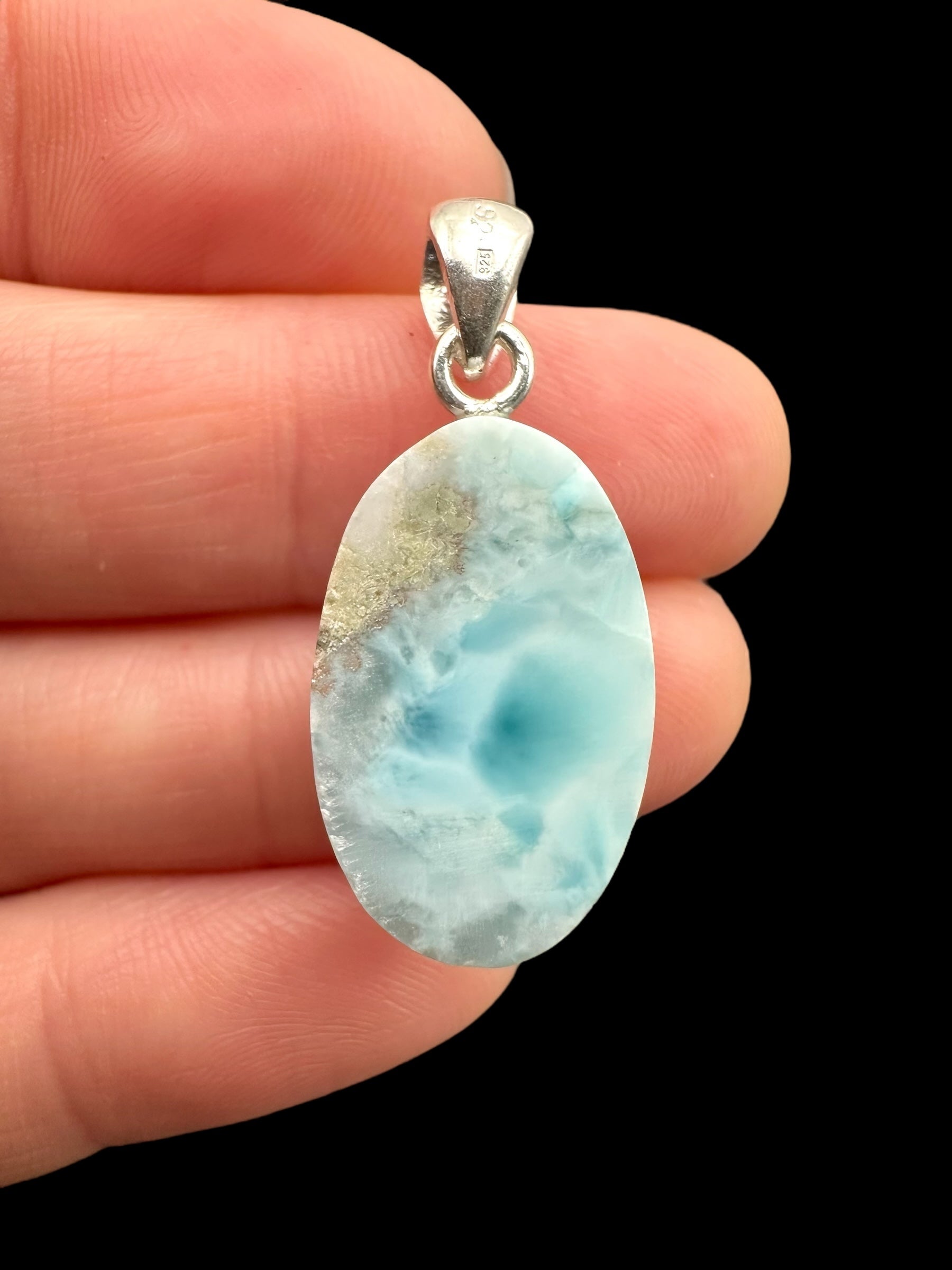 Silver larimar pendant – Dominican Republic - SP/LA021