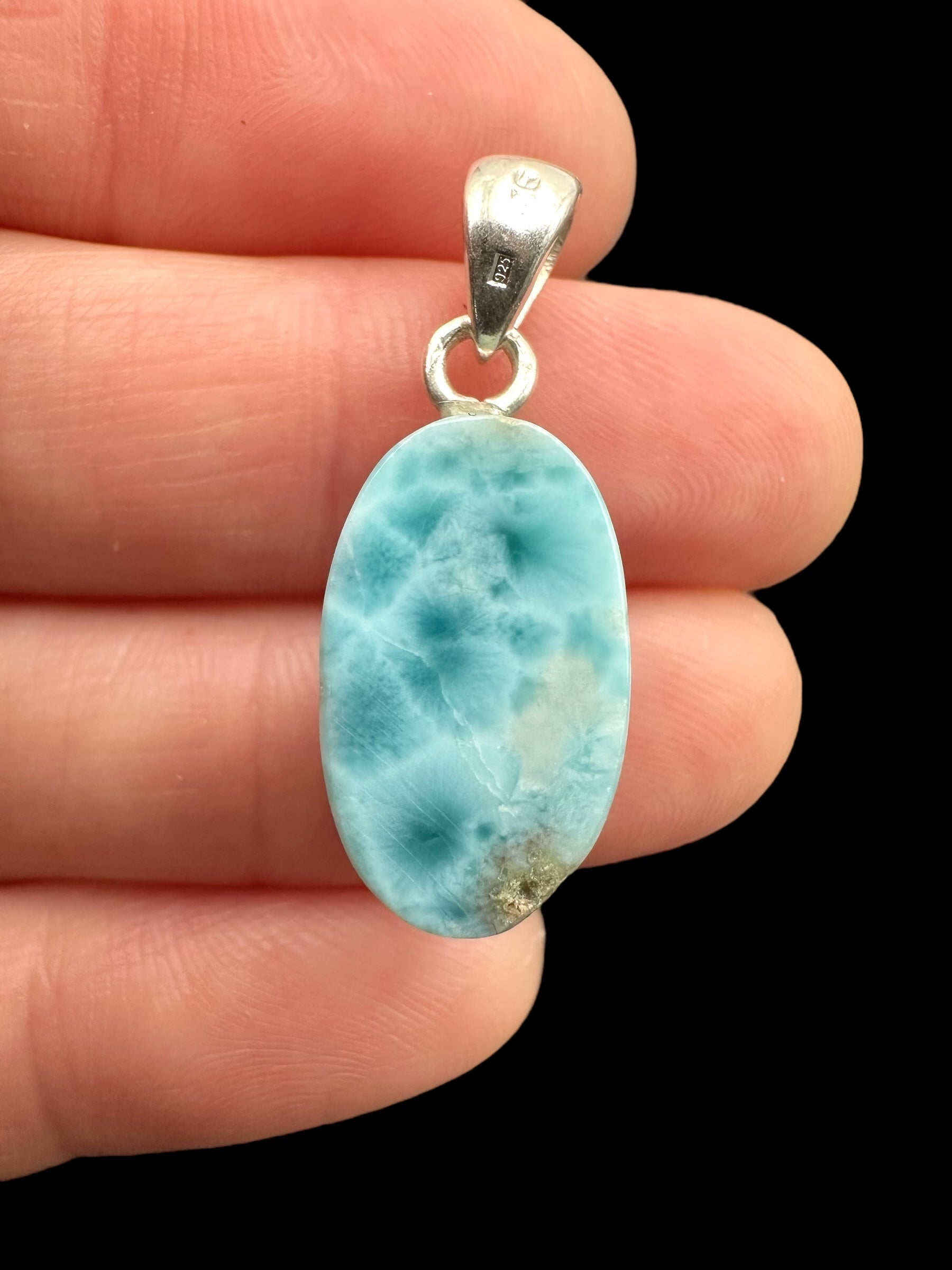 Silver larimar pendant – Dominican Republic - SP/LA023