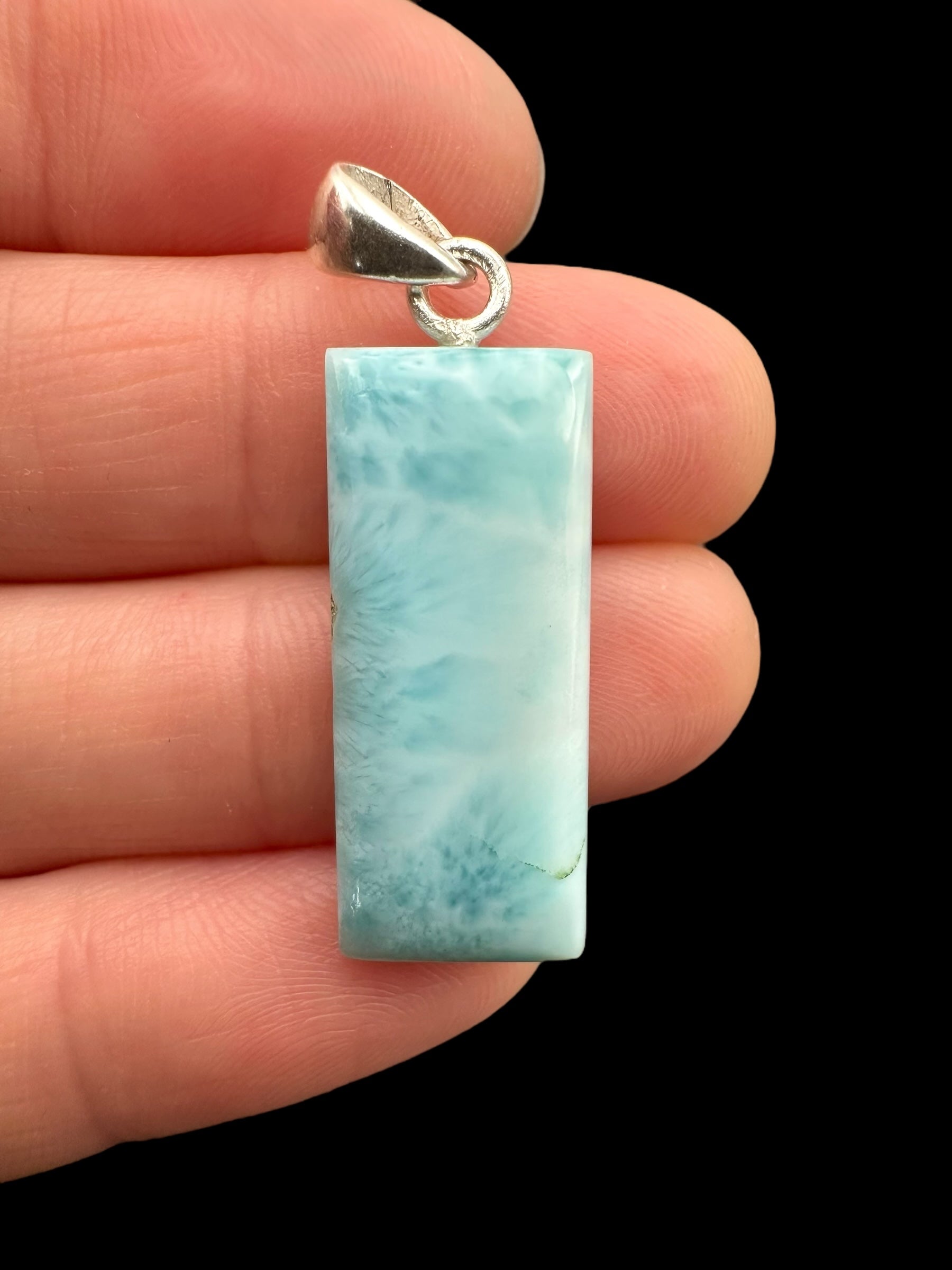 Silver larimar pendant – Dominican Republic