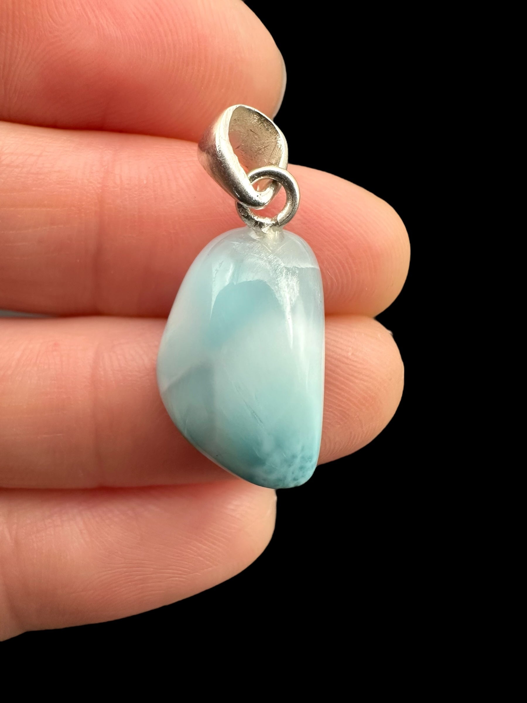 Silver larimar pendant – Dominican Republic