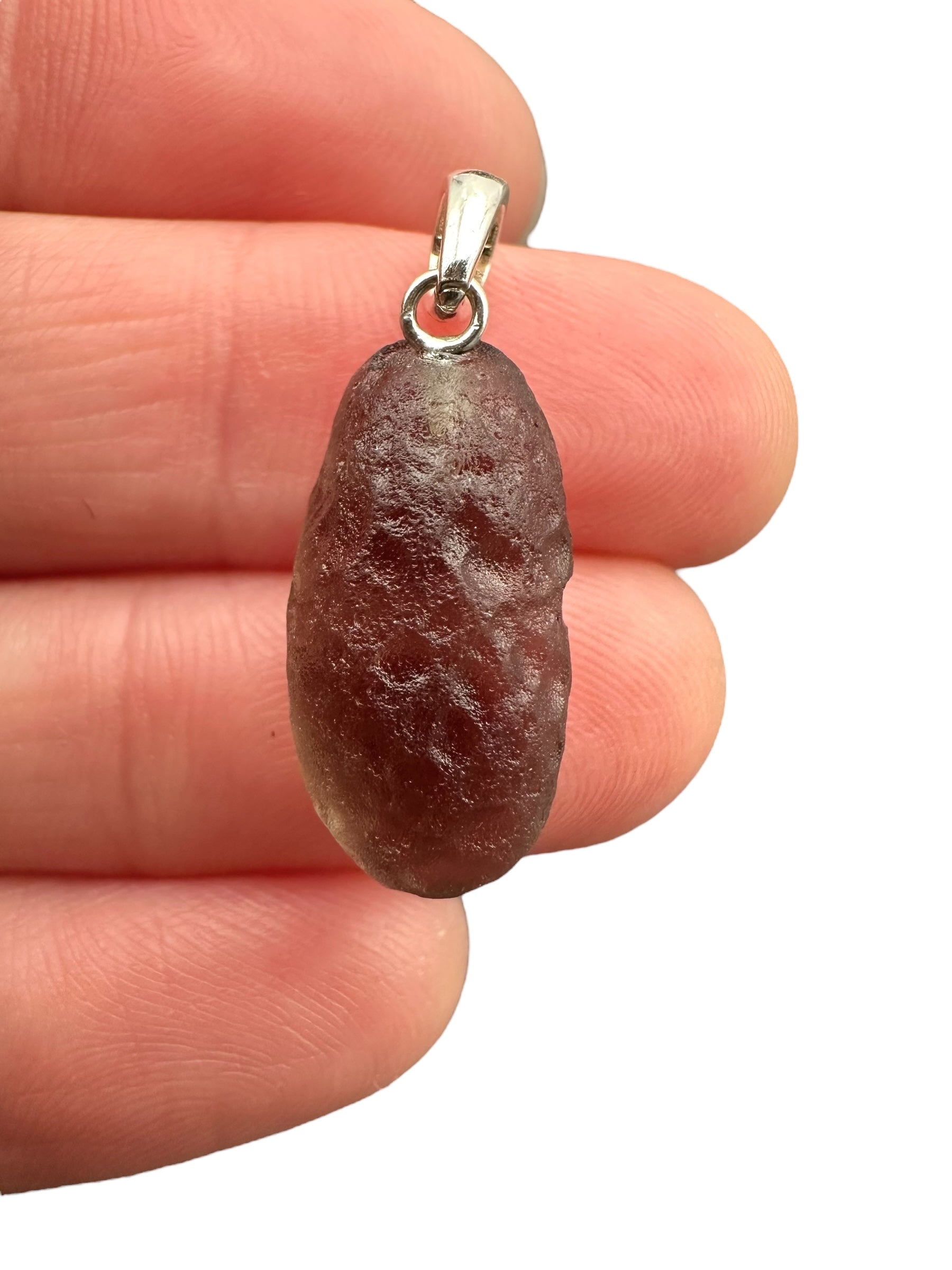 Silver colombianite pendant