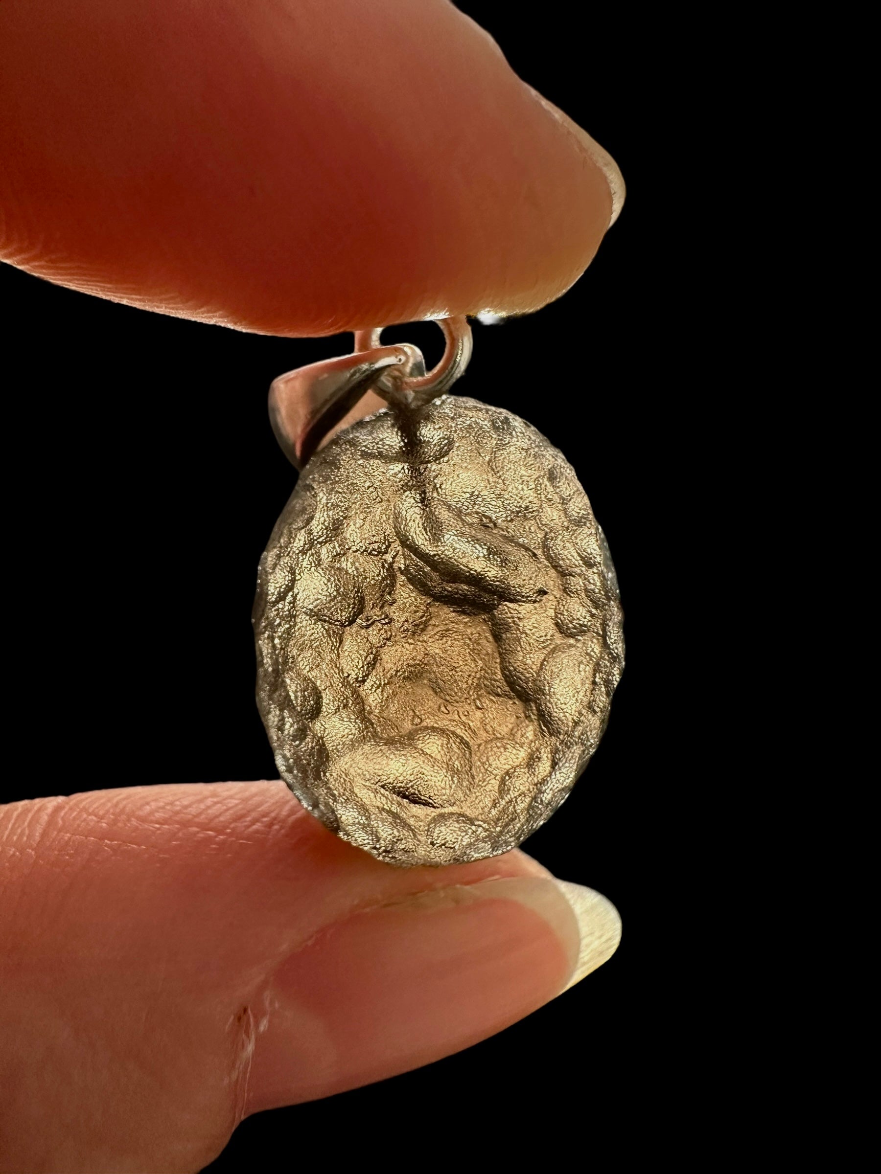 Silver colombianite pendant - SP/K051