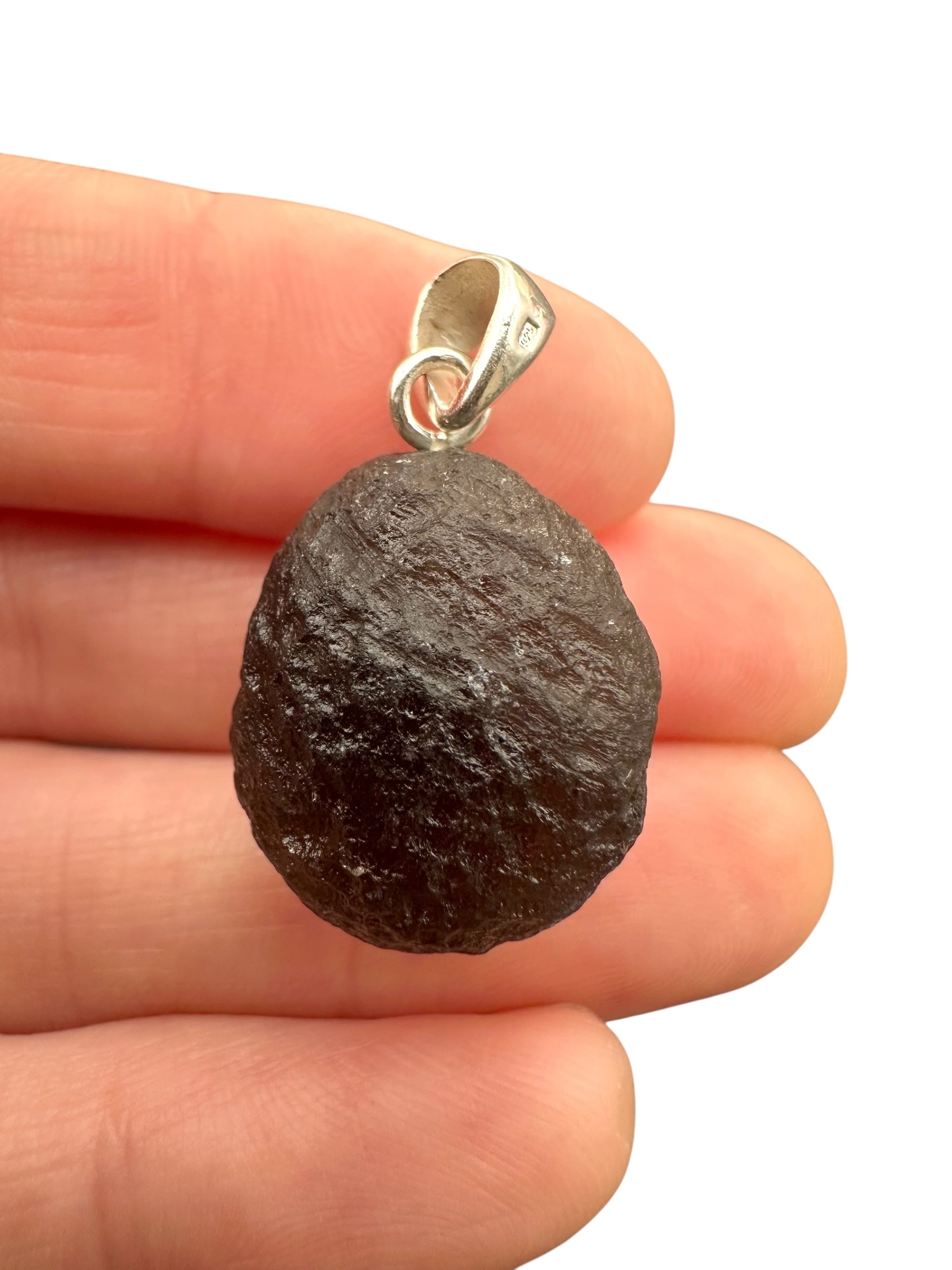 Silver colombianite pendant