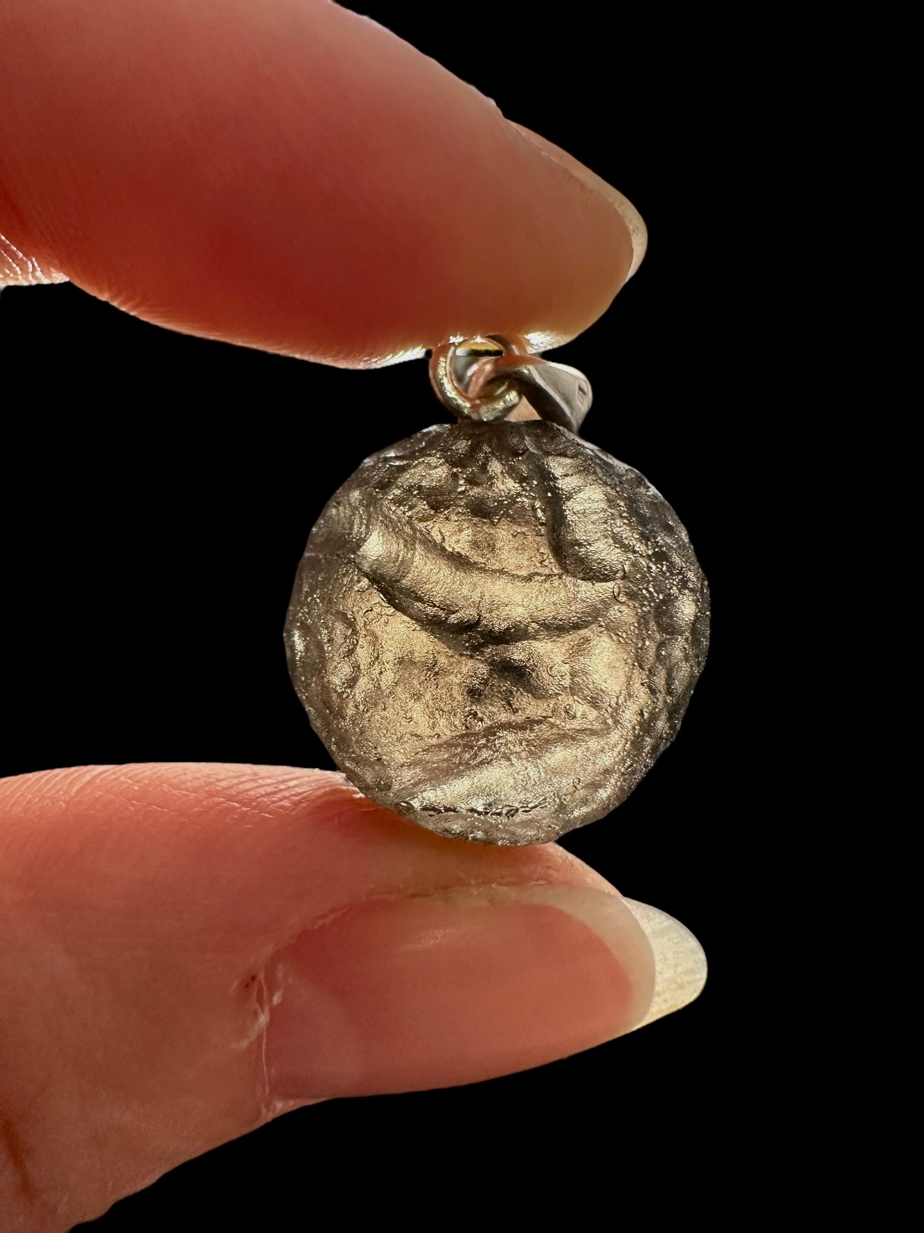 Silver colombianite pendant - SP/K054