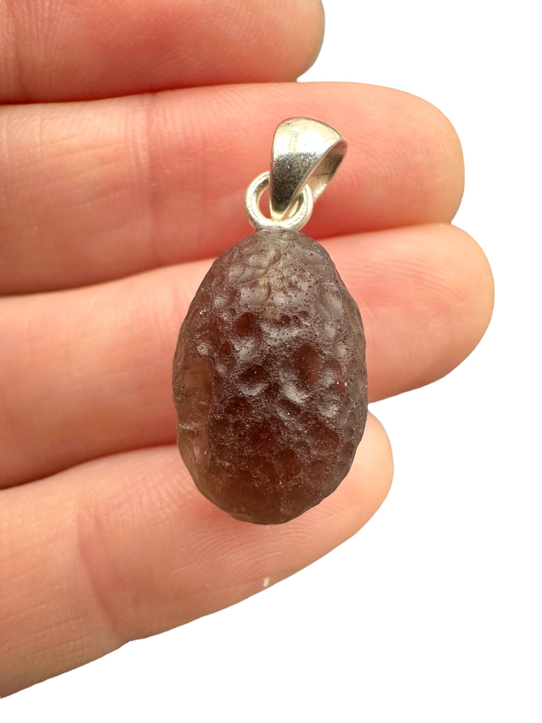 Silver colombianite pendant