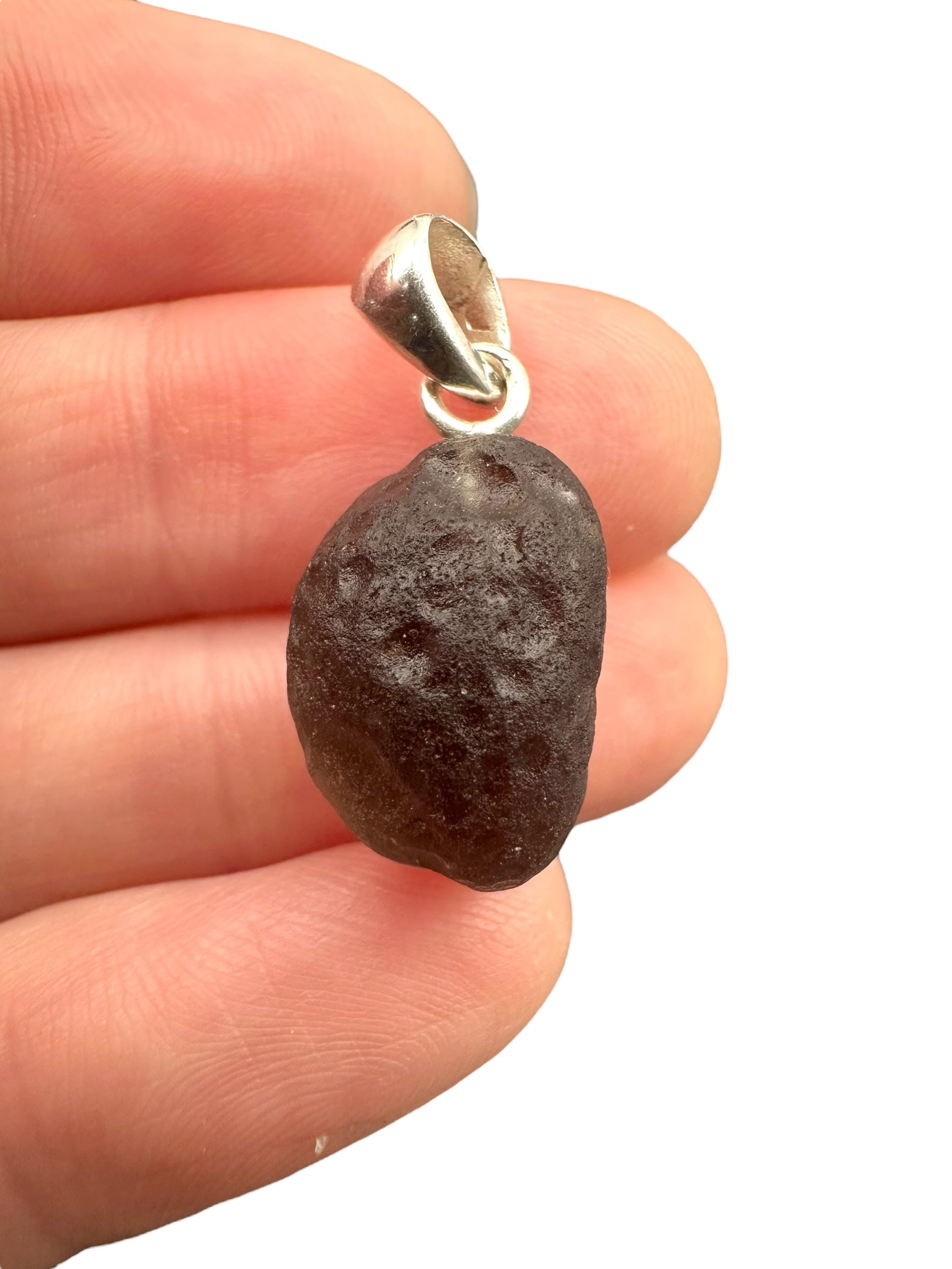 Silver colombianite pendant