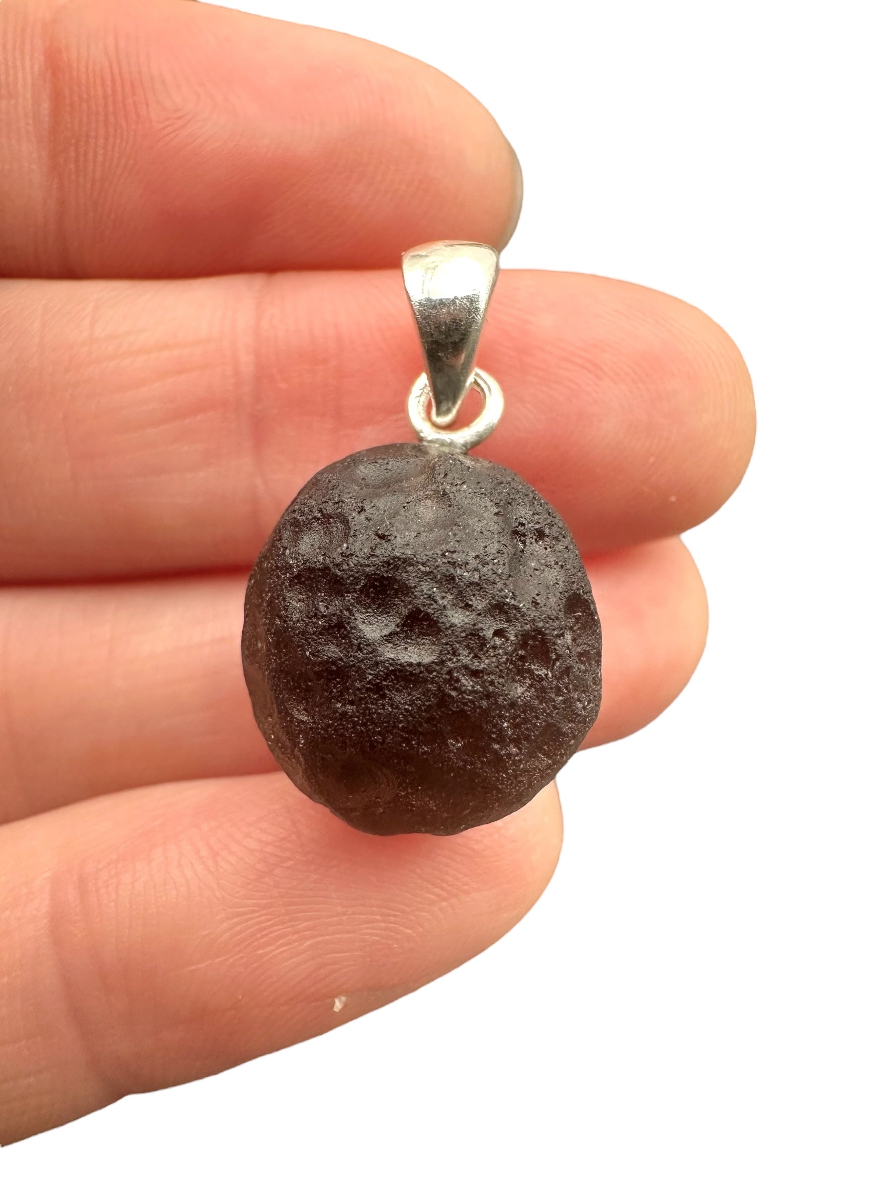 Silver colombianite pendant