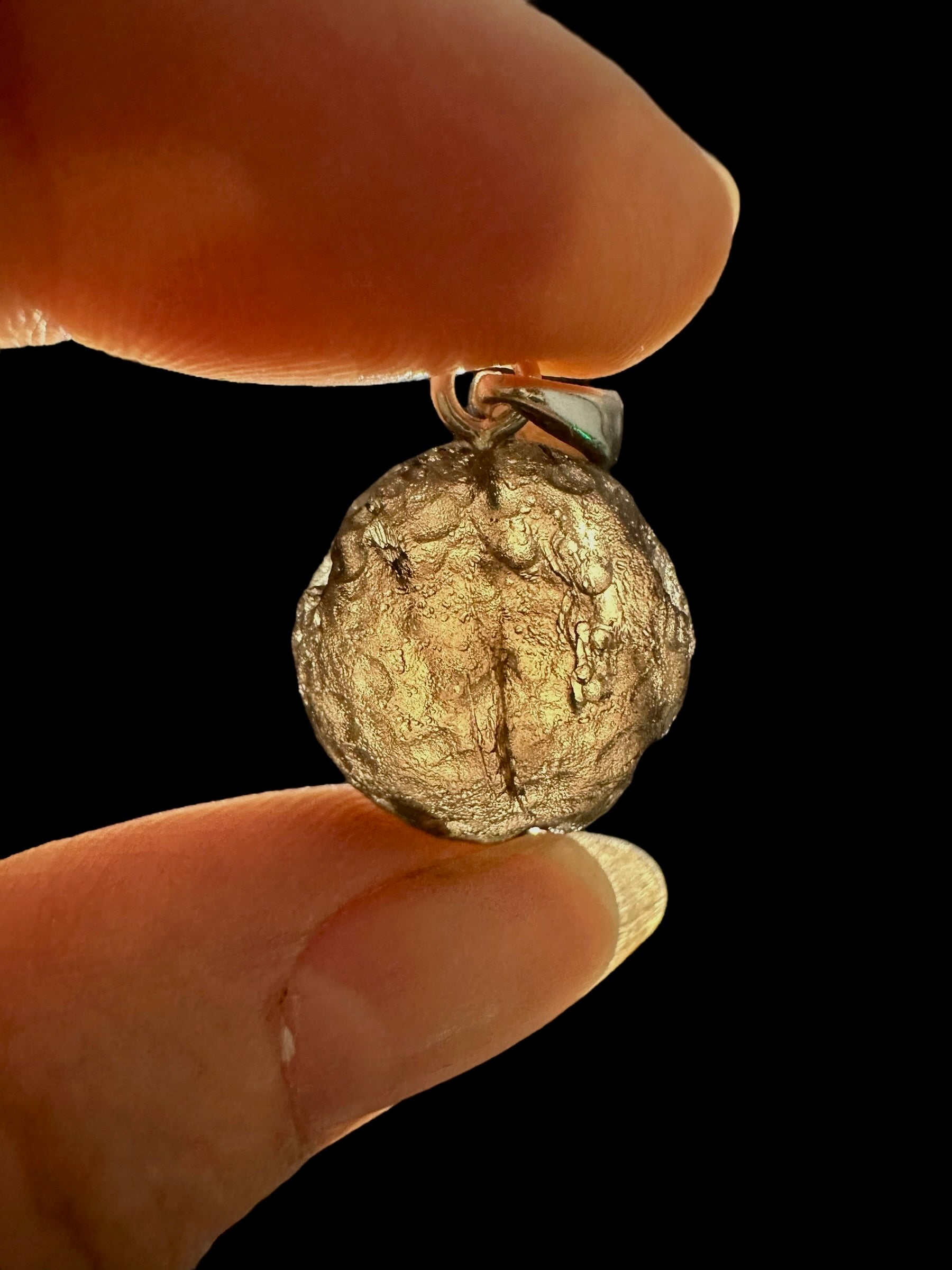 Silver colombianite pendant - SP/K061
