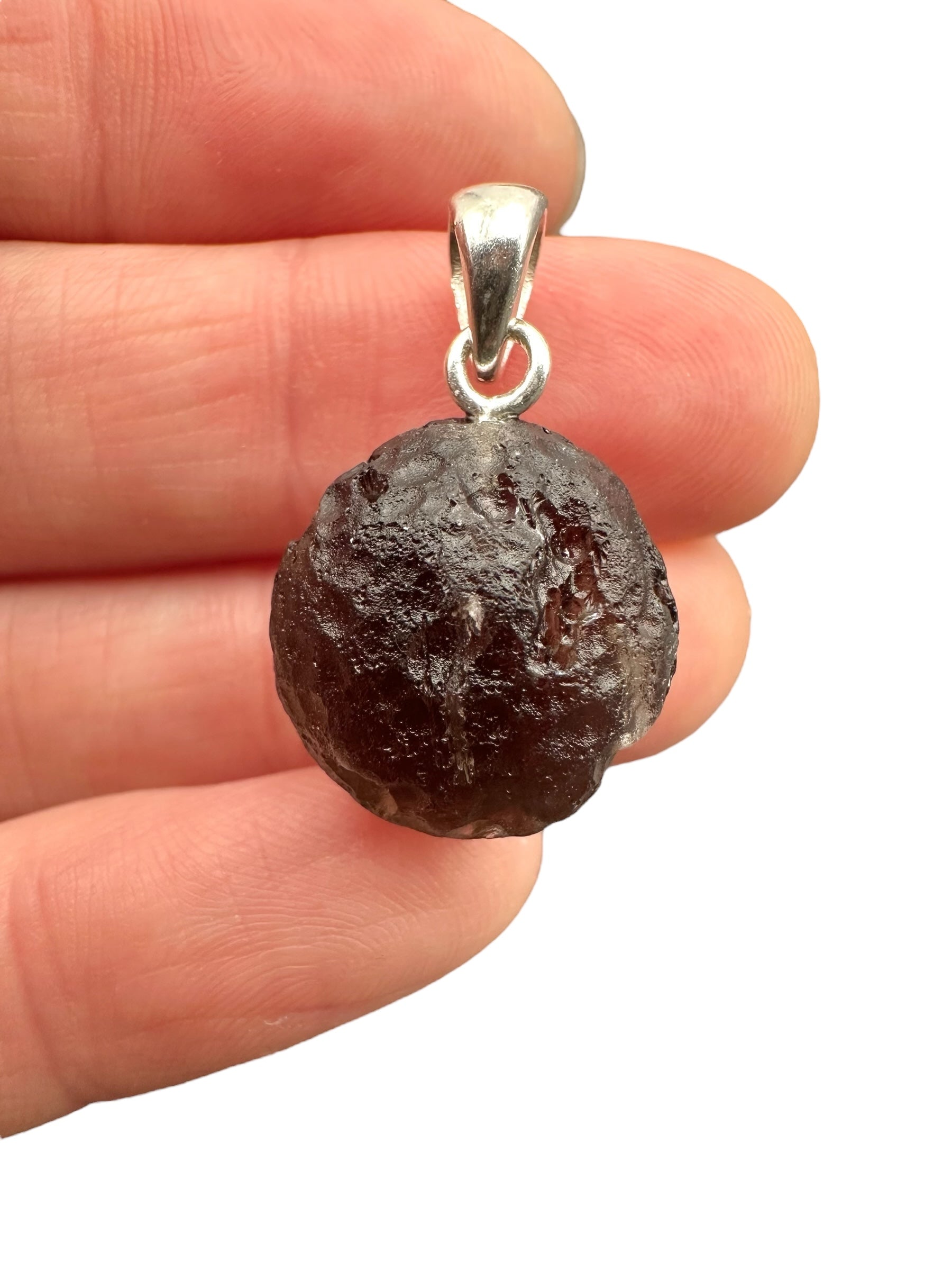Silver colombianite pendant