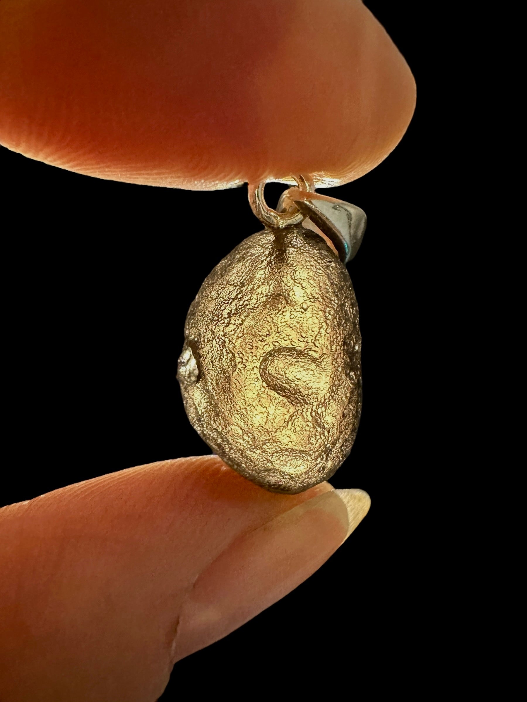 Silver colombianite pendant - SP/K062