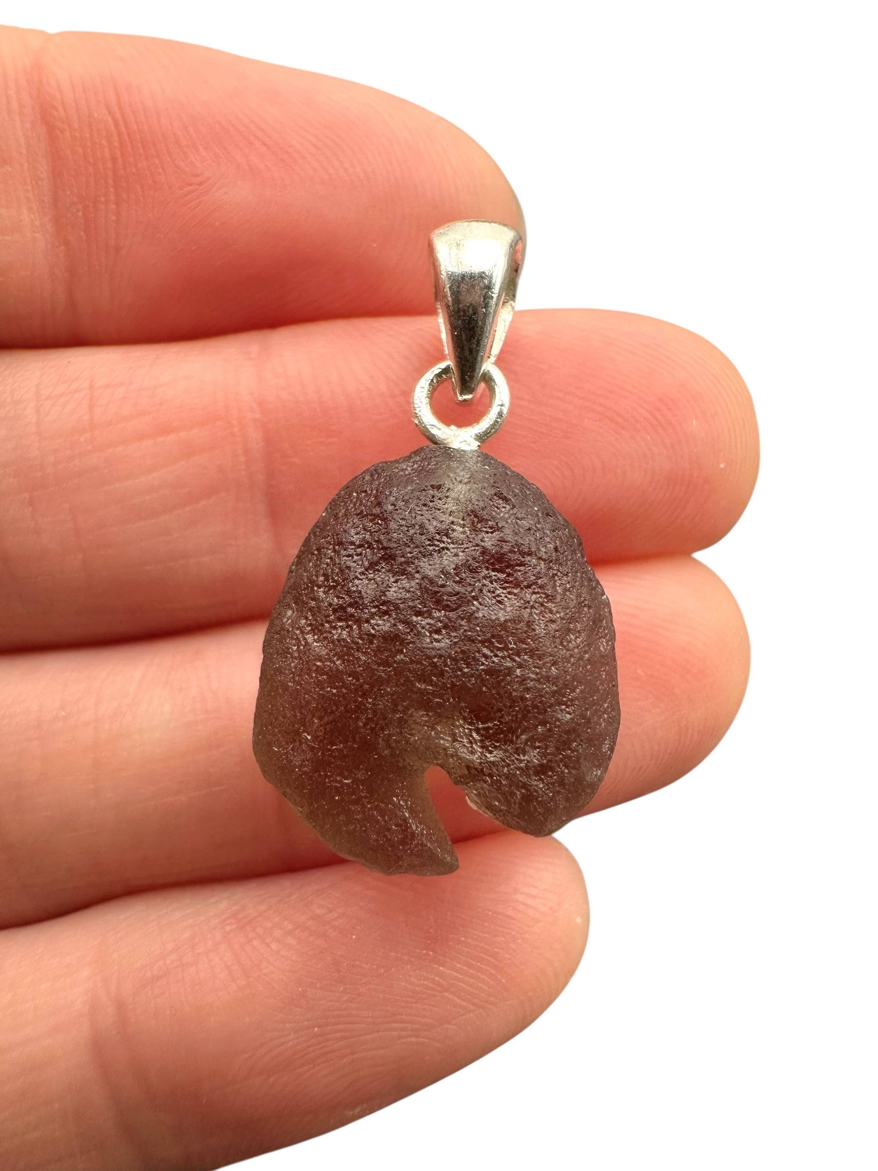 Silver colombianite pendant