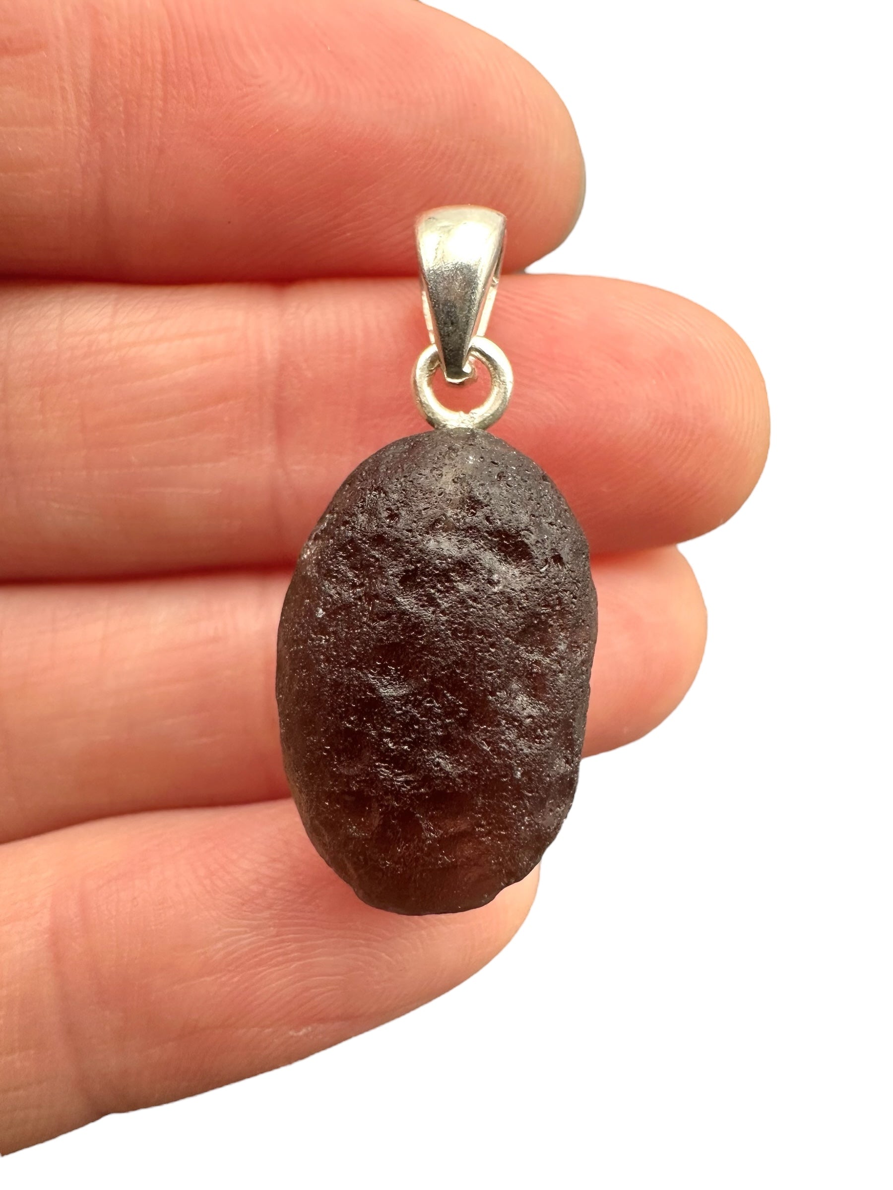 Silver colombianite pendant