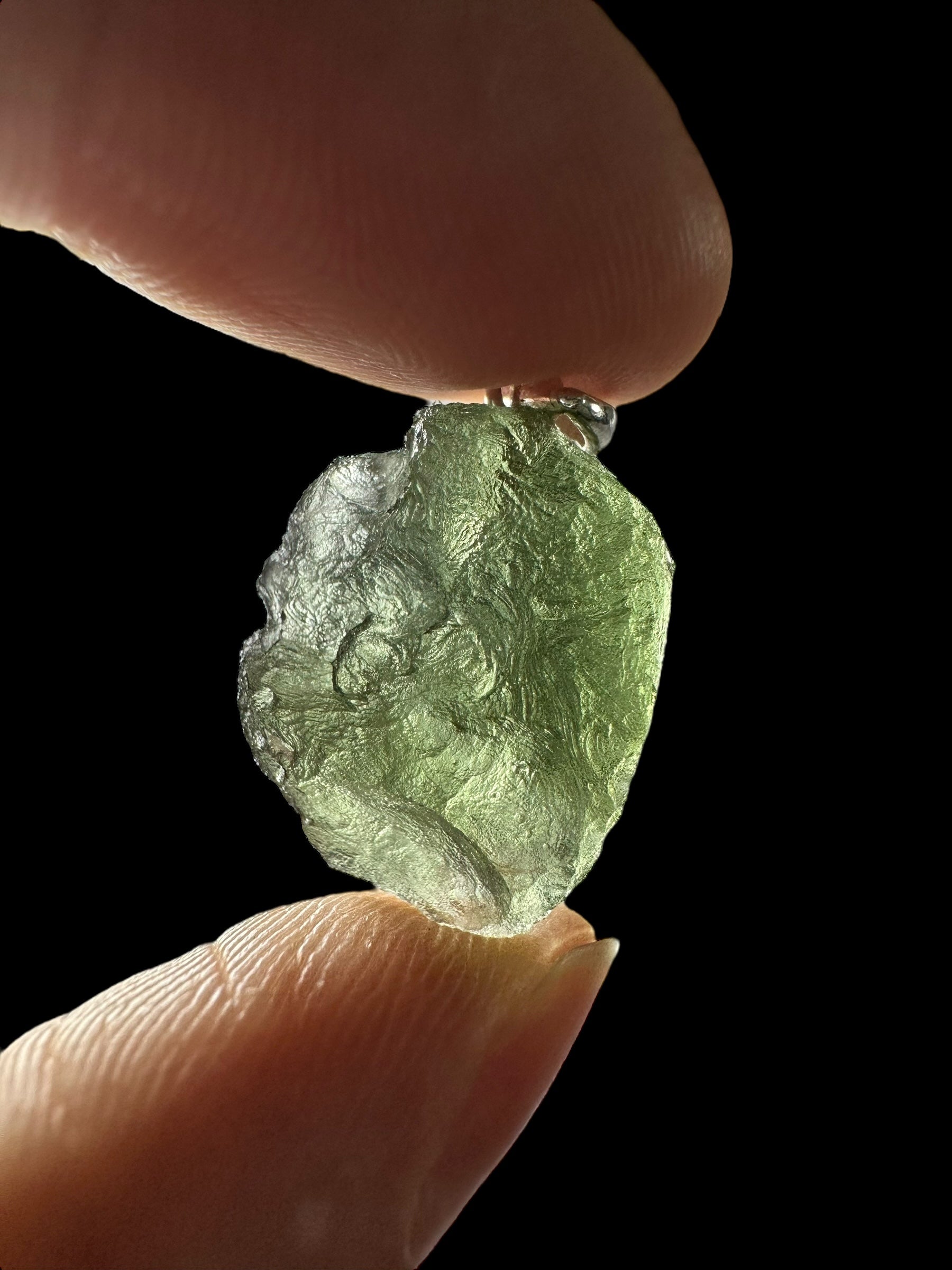 Silver moldavite pendant 3,1g - SP/V406
