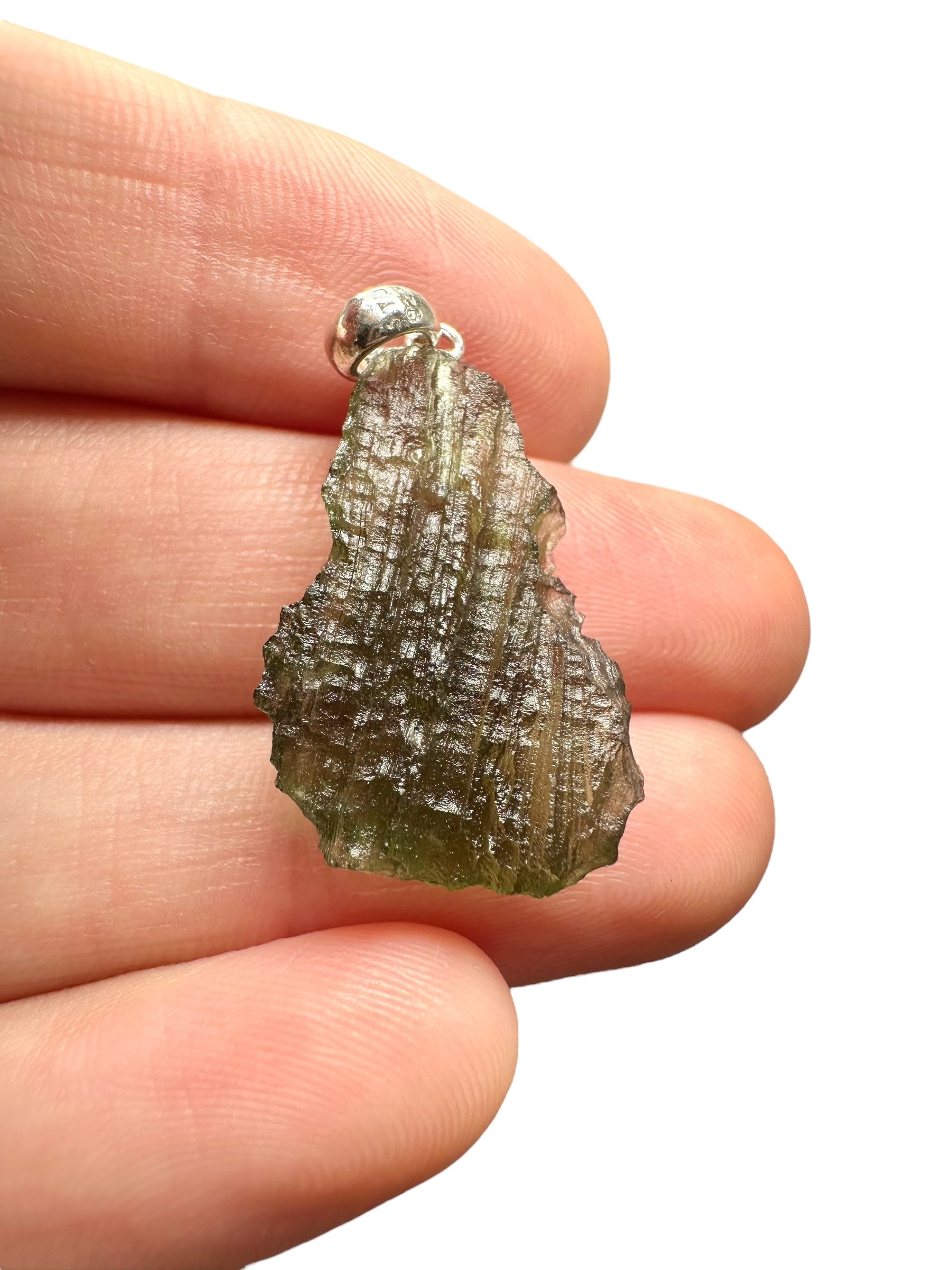 Silver moldavite pendant 2,3g - SP/V407