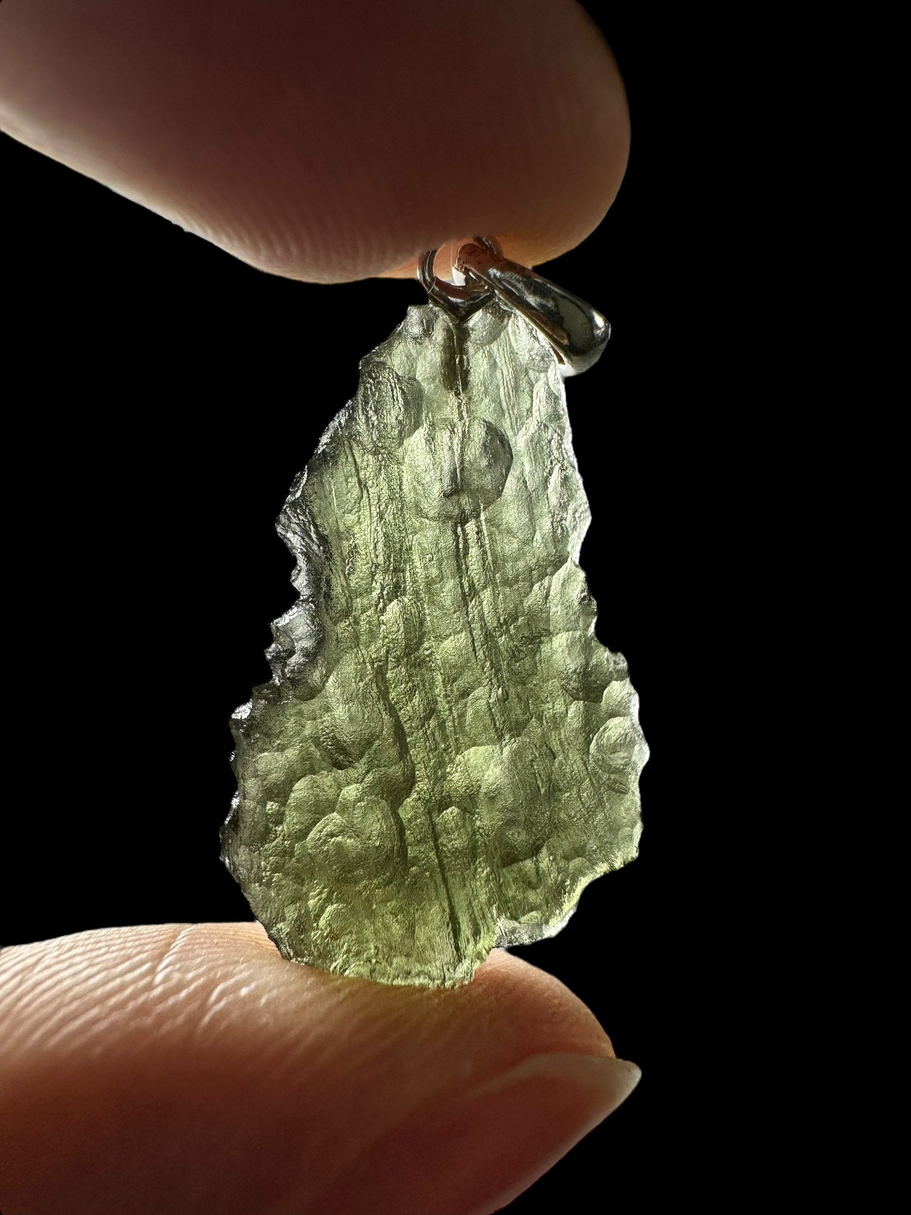 Silver moldavite pendant 2,3g - SP/V407