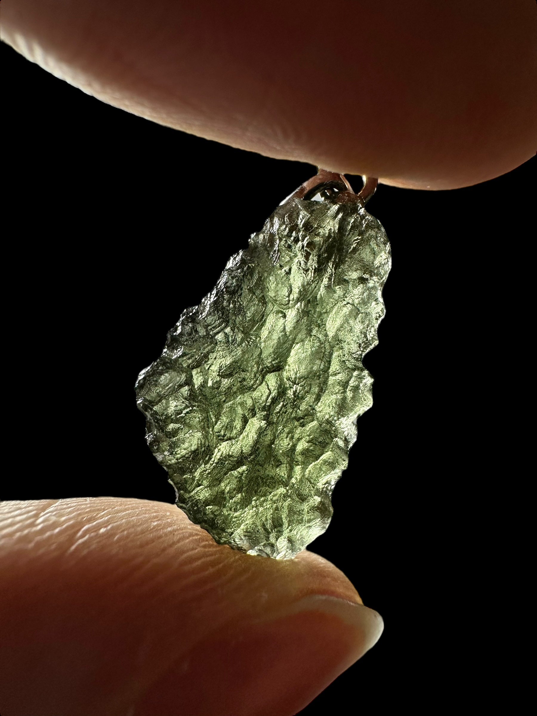 Silver moldavite pendant 1,3g - SP/V412