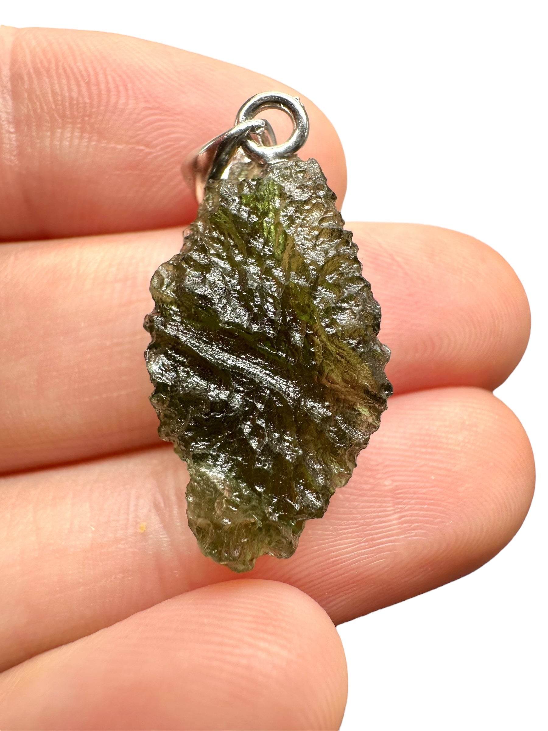 Silver moldavite pendant 2,5g - SP/V413