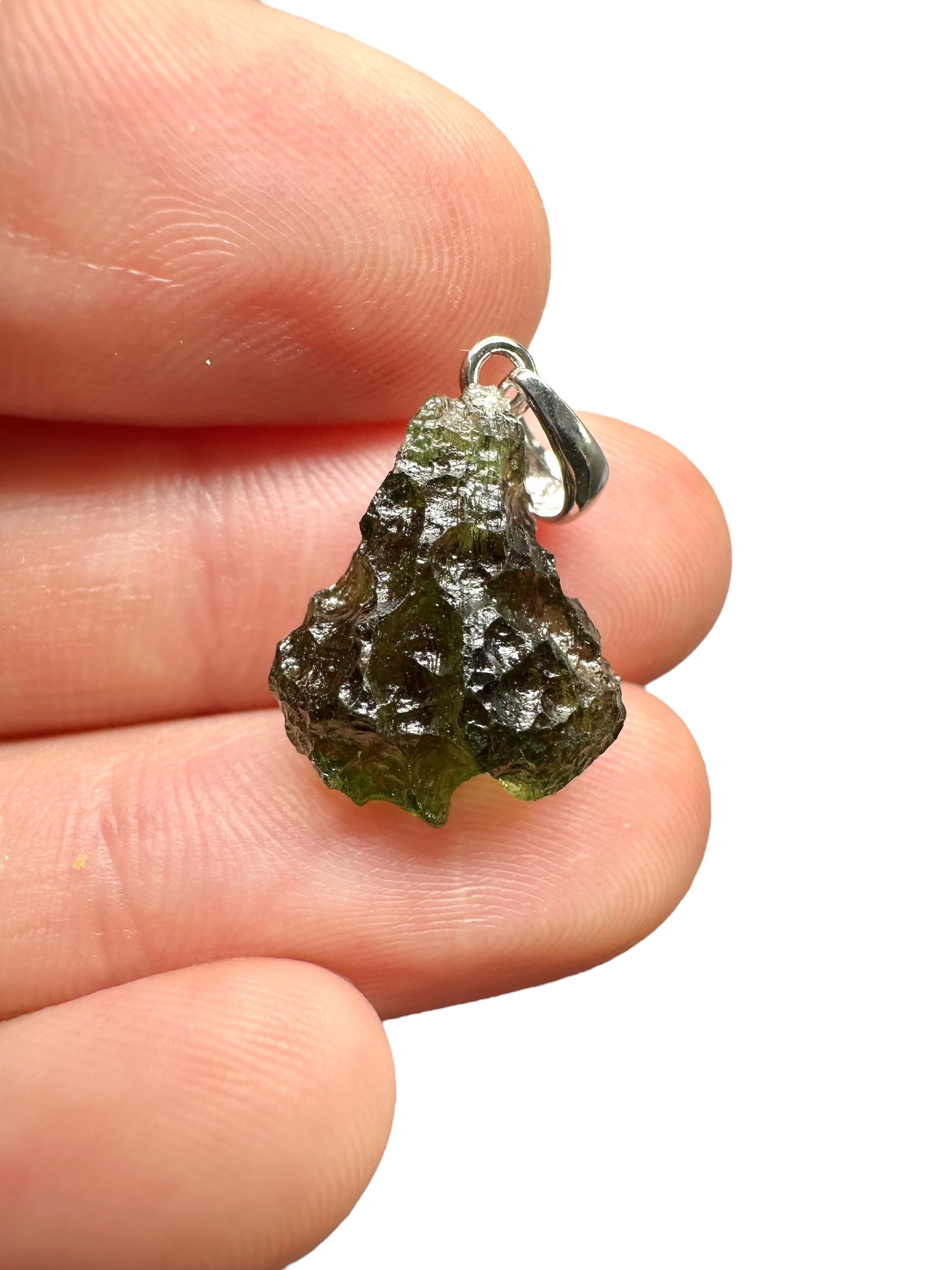 Silver moldavite pendant 1,5g - SP/V414
