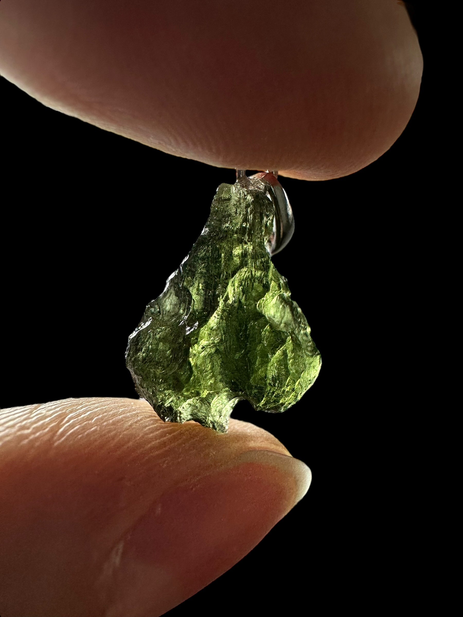 Silver moldavite pendant 1,5g - SP/V414