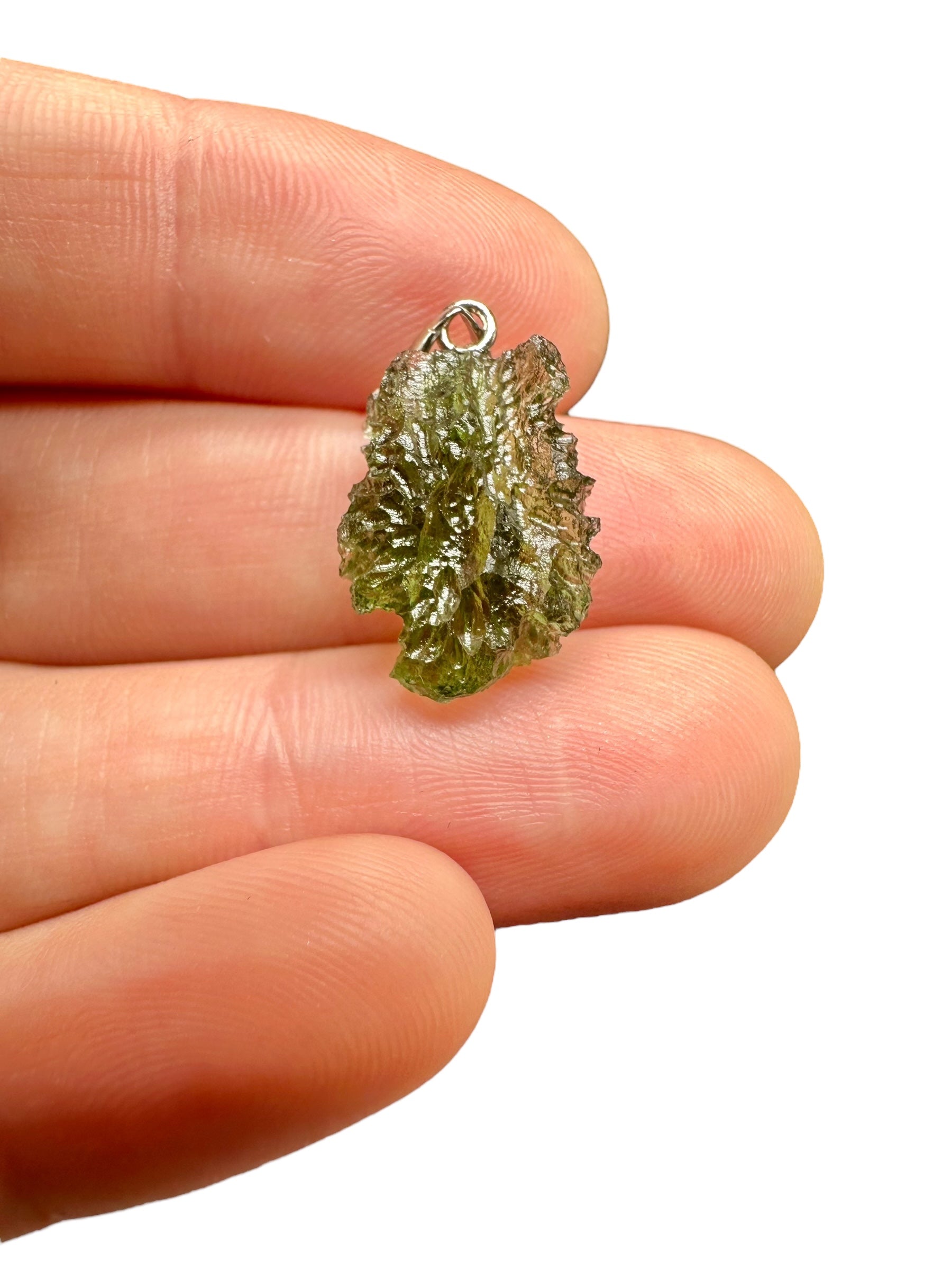 Silver moldavite pendant 1,5g - SP/V416