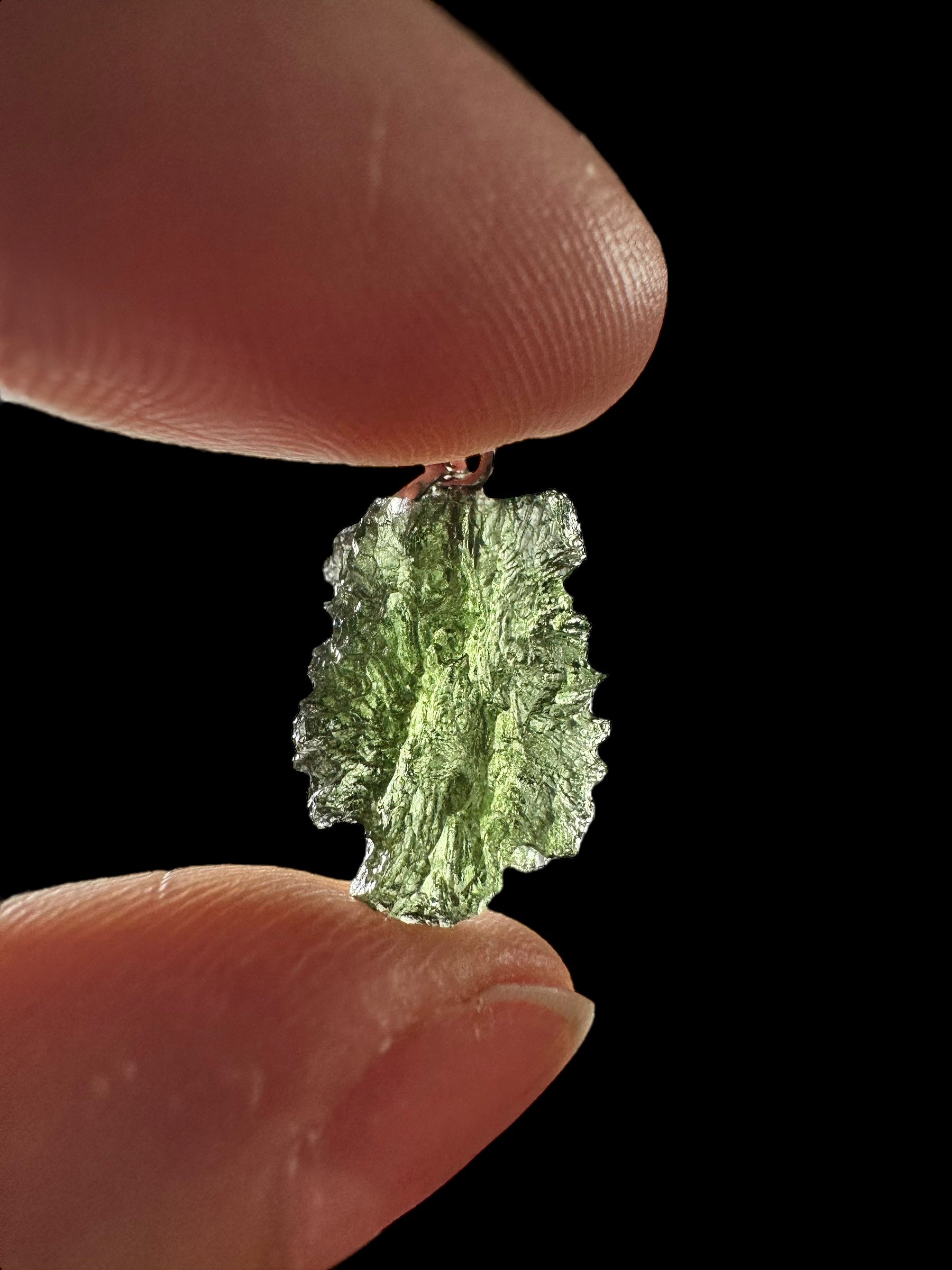 Silver moldavite pendant 1,5g - SP/V416