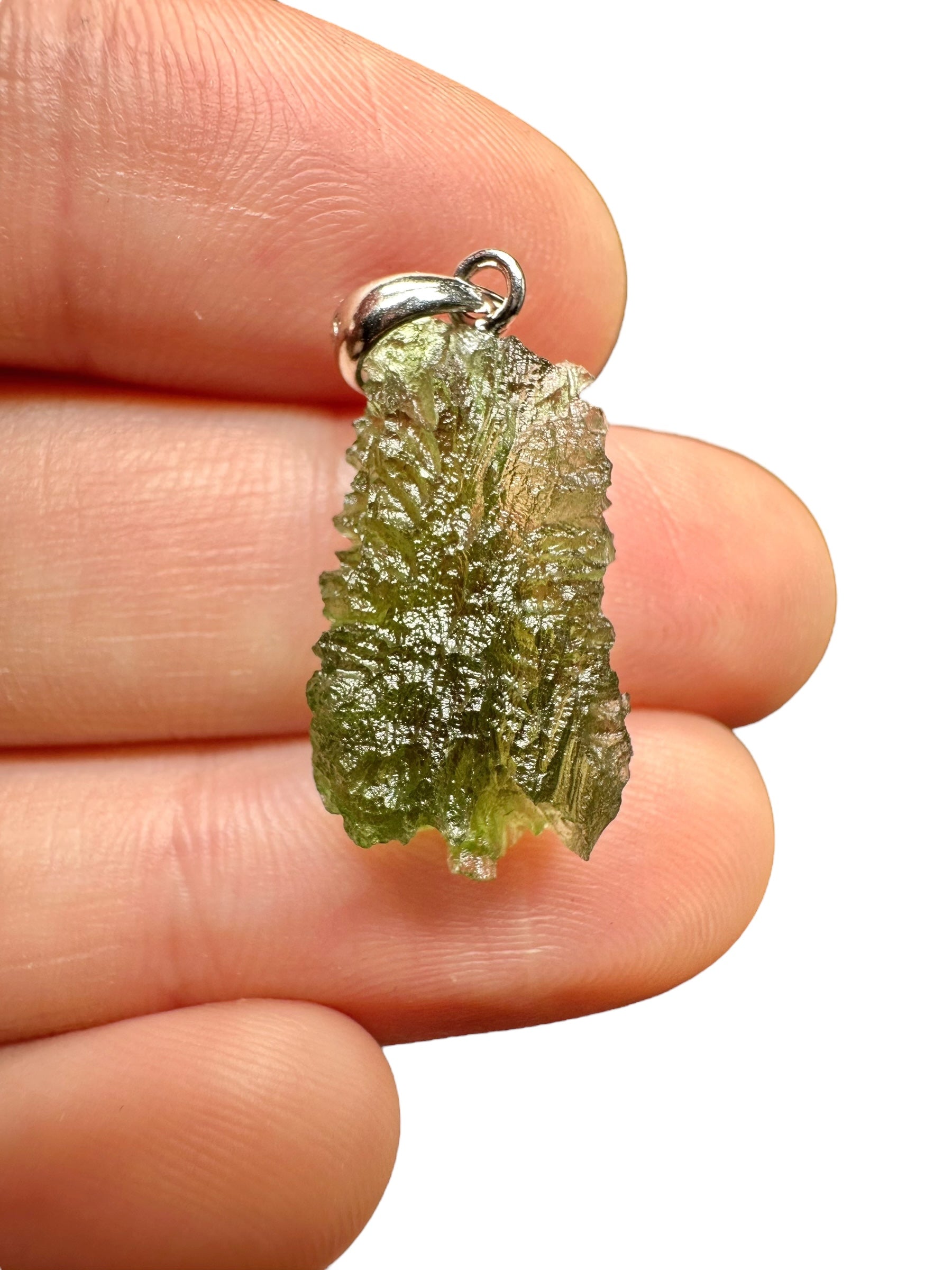 Silver moldavite pendant 1,7g - SP/V417