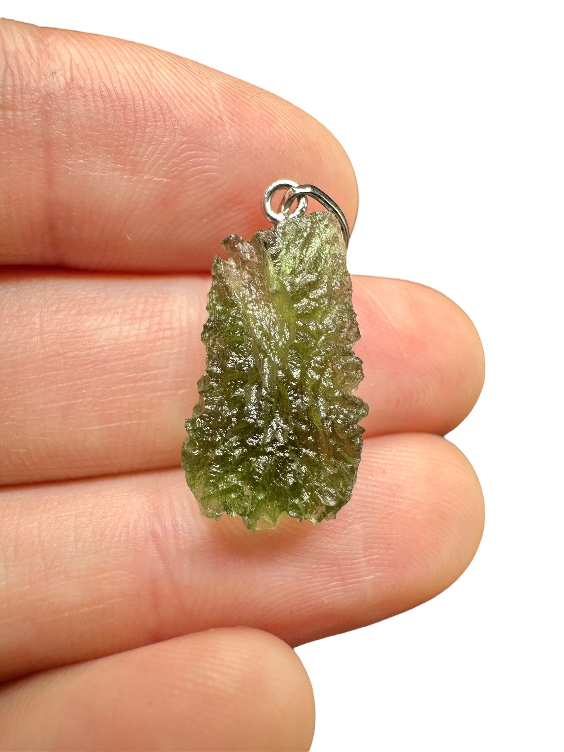 Silver moldavite pendant 1,7g