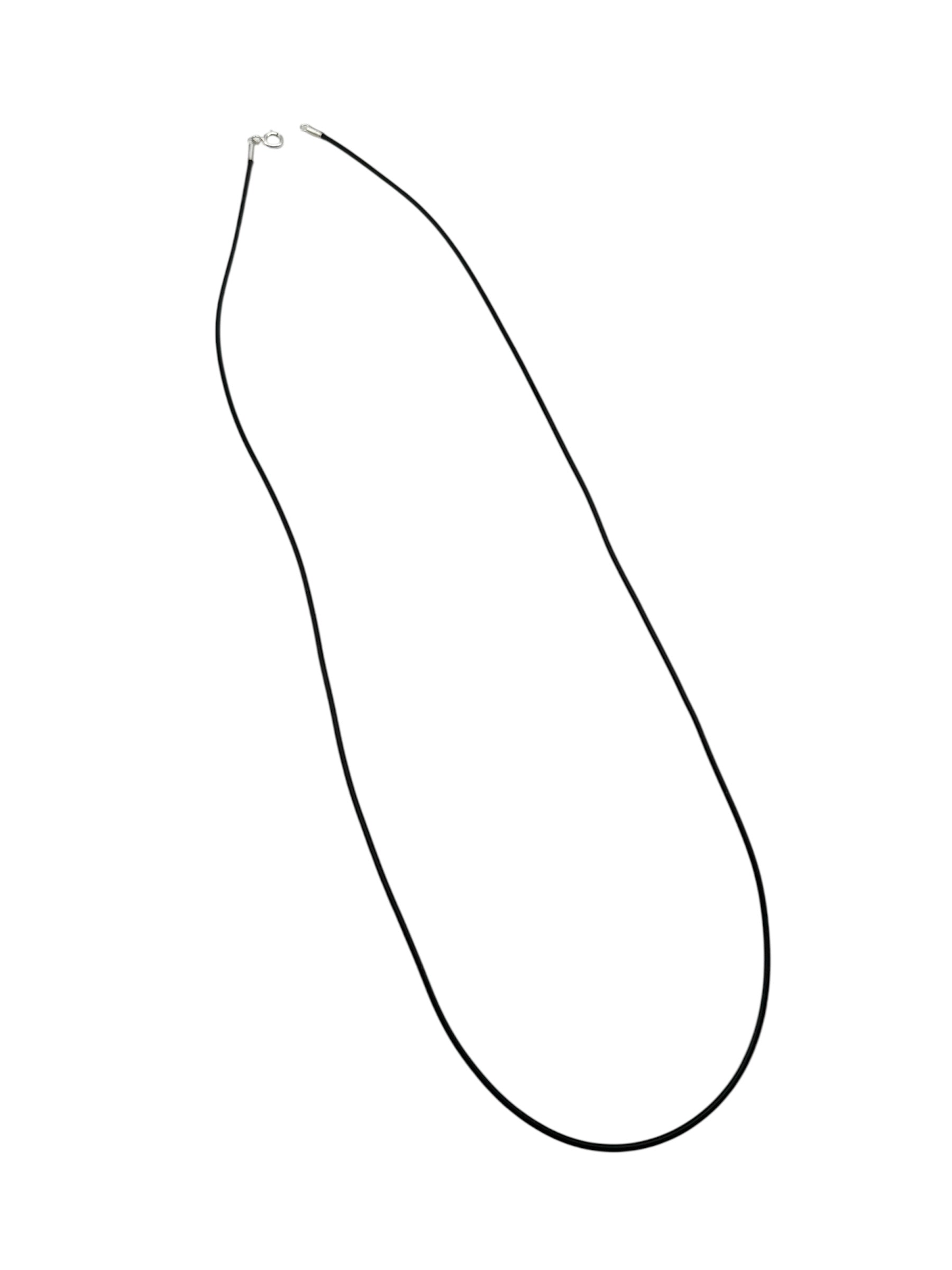 Leather cord with silver clasp, 51 cm, width 1,5 mm - KB02