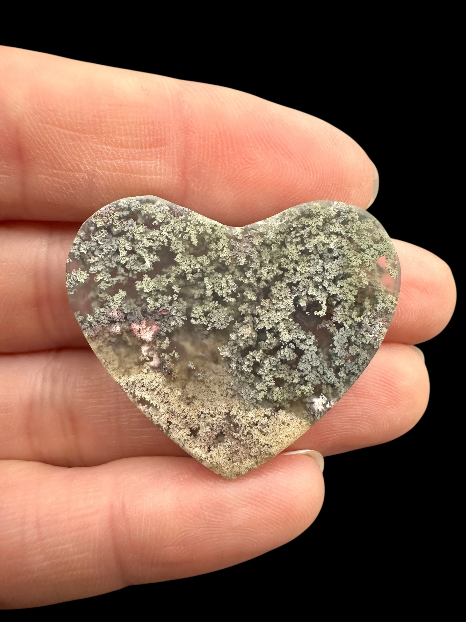 Moos agate heart – West Java, Indonesia - MECH95