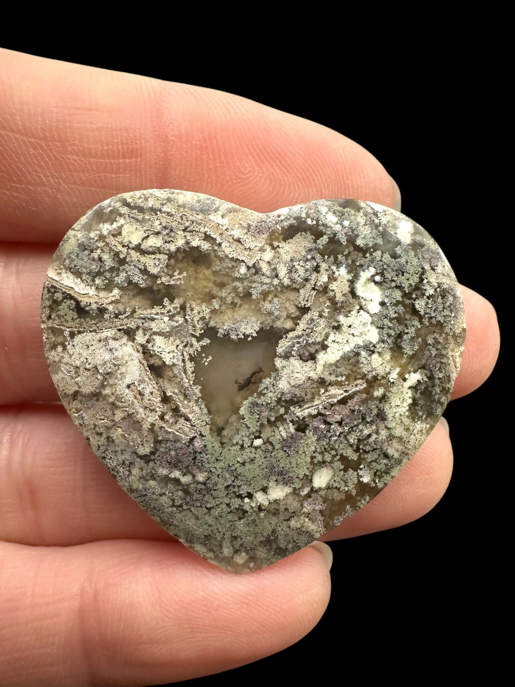 Moos agate heart – West Java, Indonesia