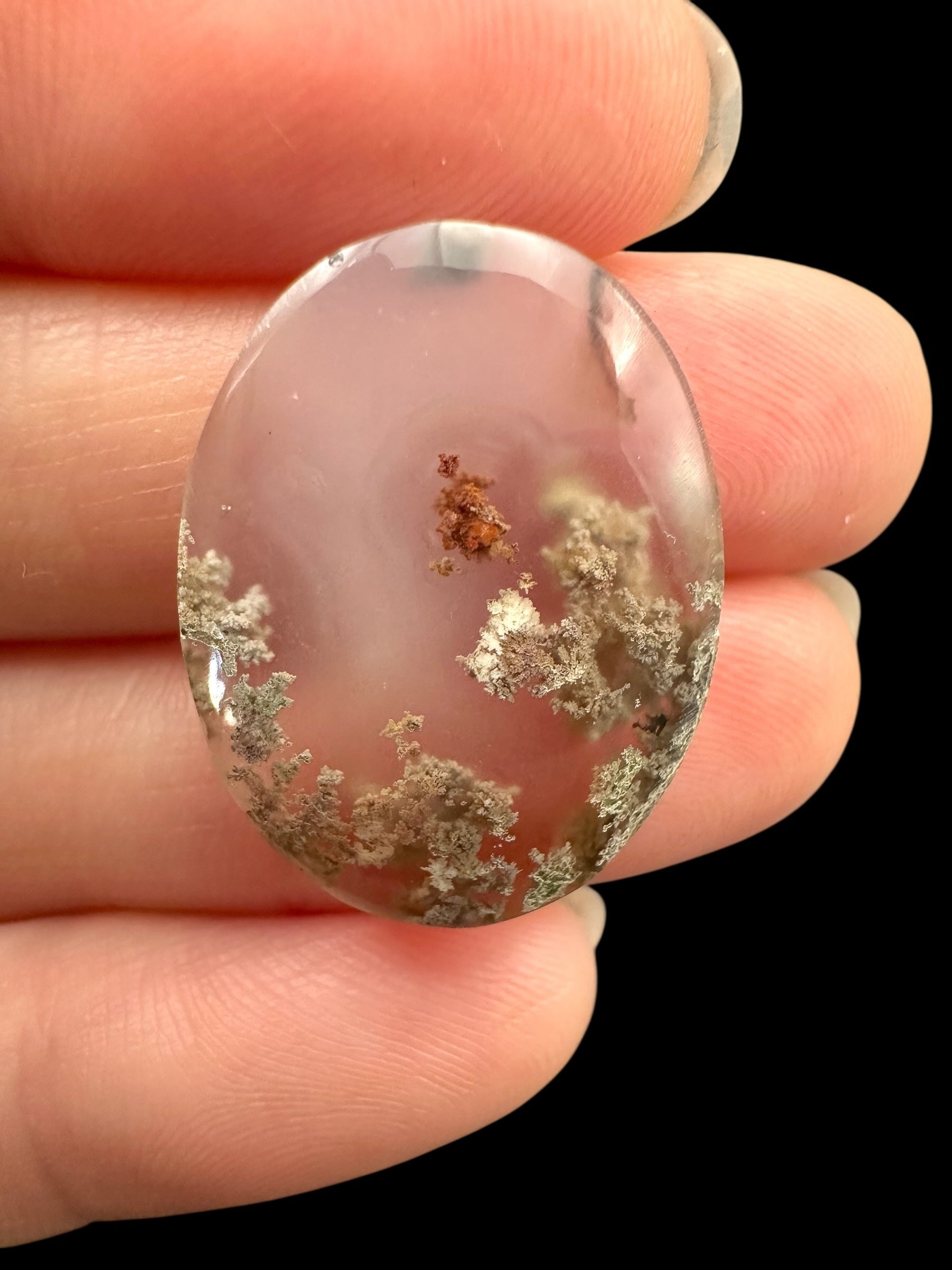 Moos agate cabochon – West Java, Indonesia