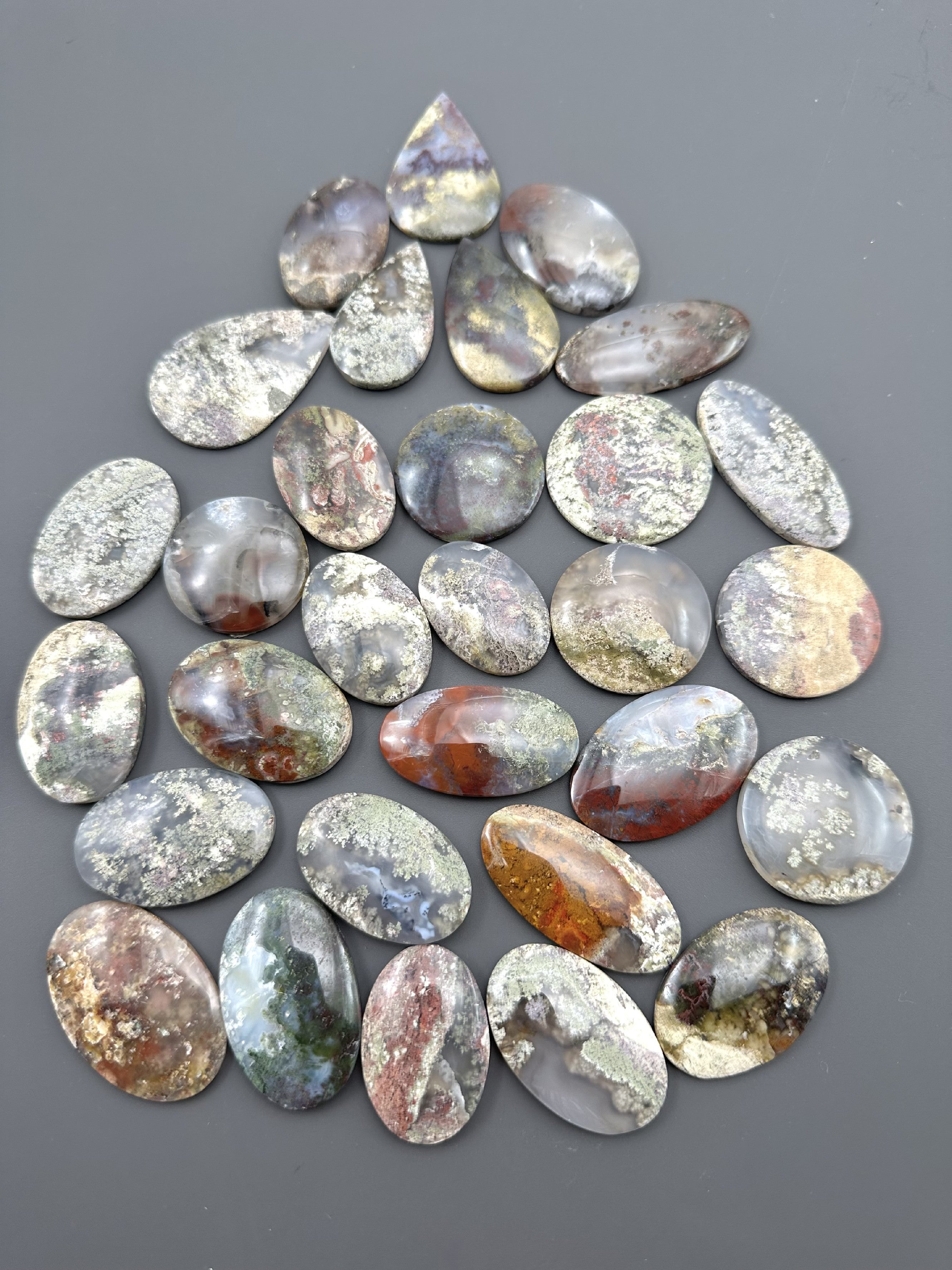 Moos agate – 30 pieces - XXXX37