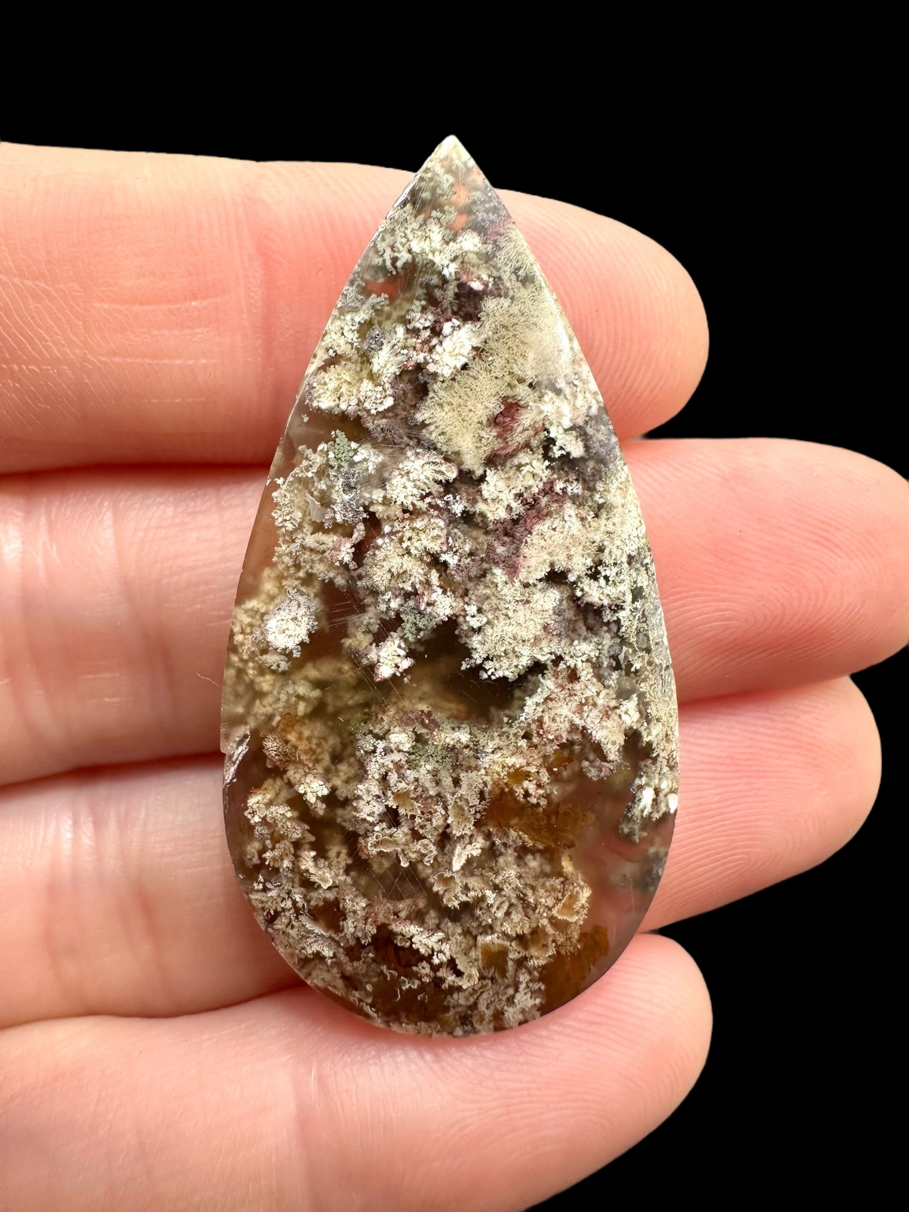 Moos agate cabochon – West Java, Indonesia