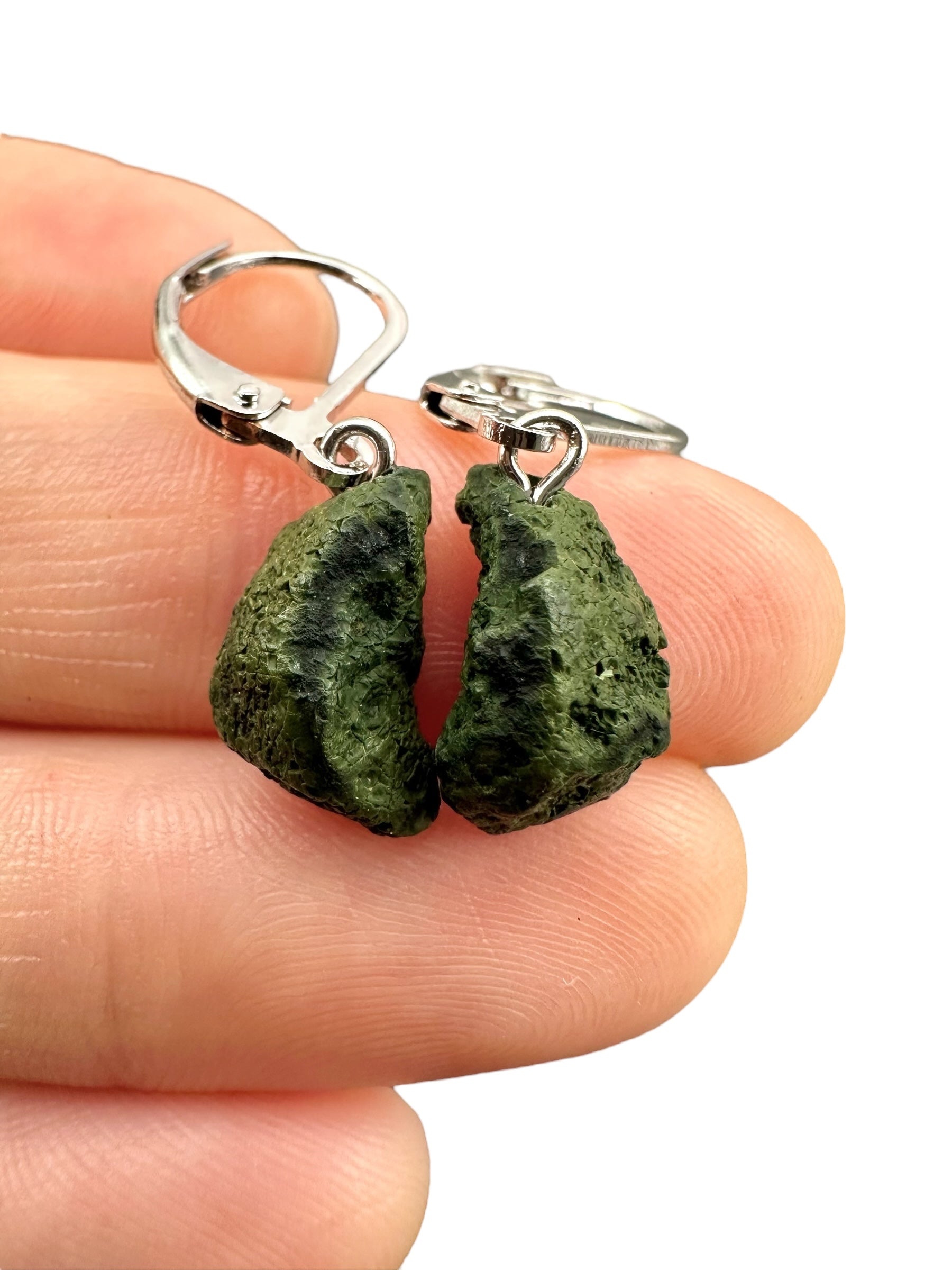 Silver agate minigeode earrings - SP/A020