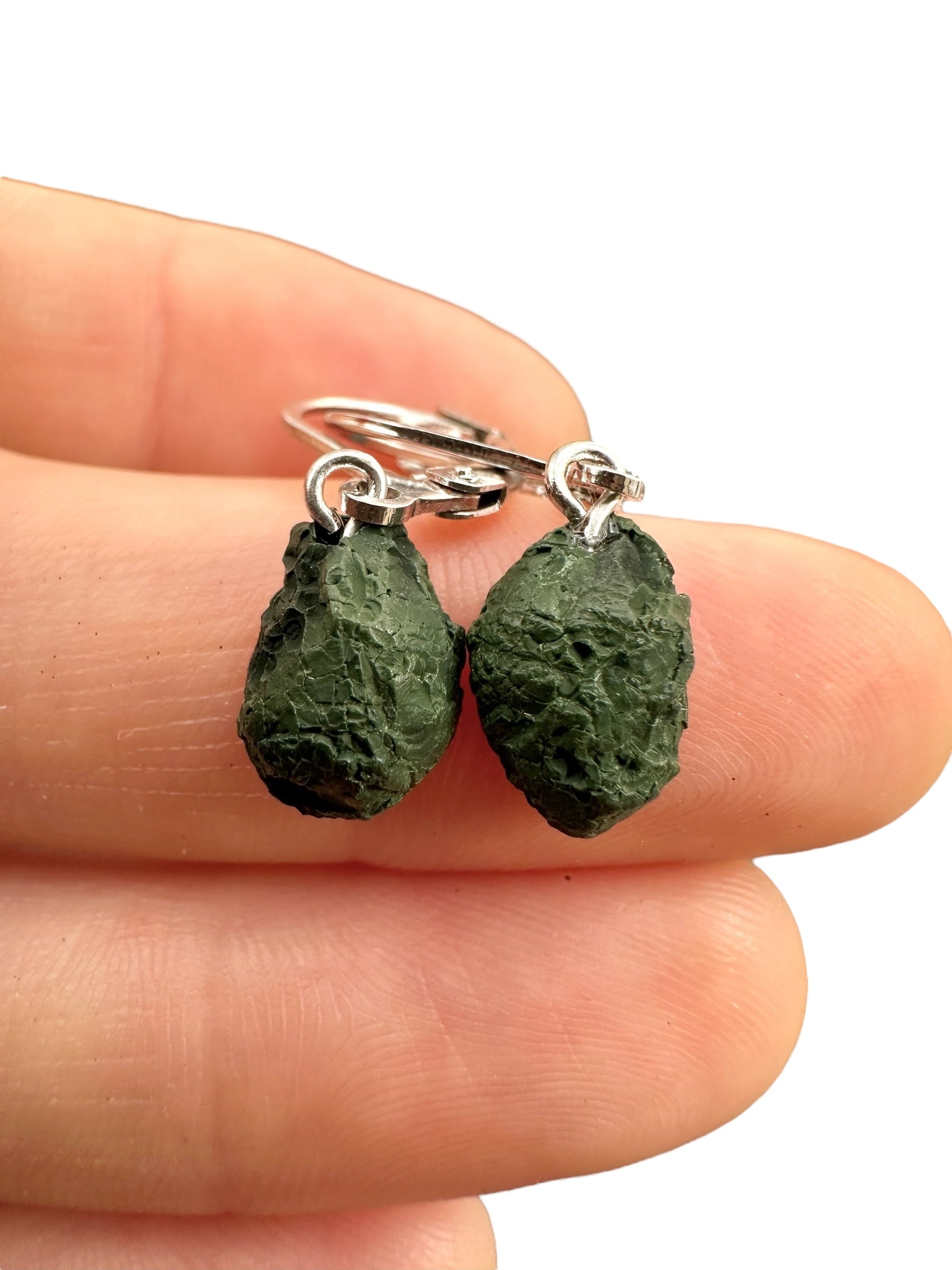 Silver agate minigeode earrings - SP/A023