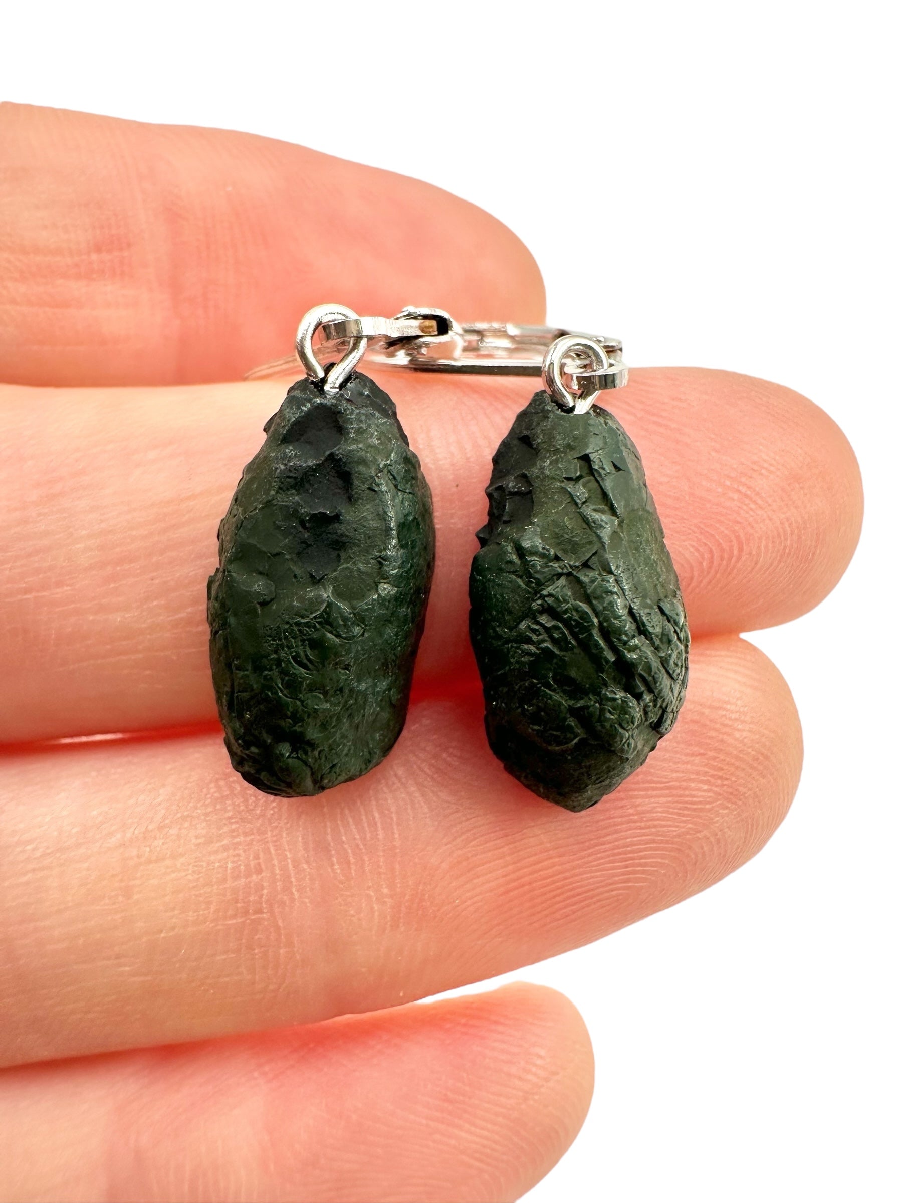 Silver agate minigeode earrings - SP/A024