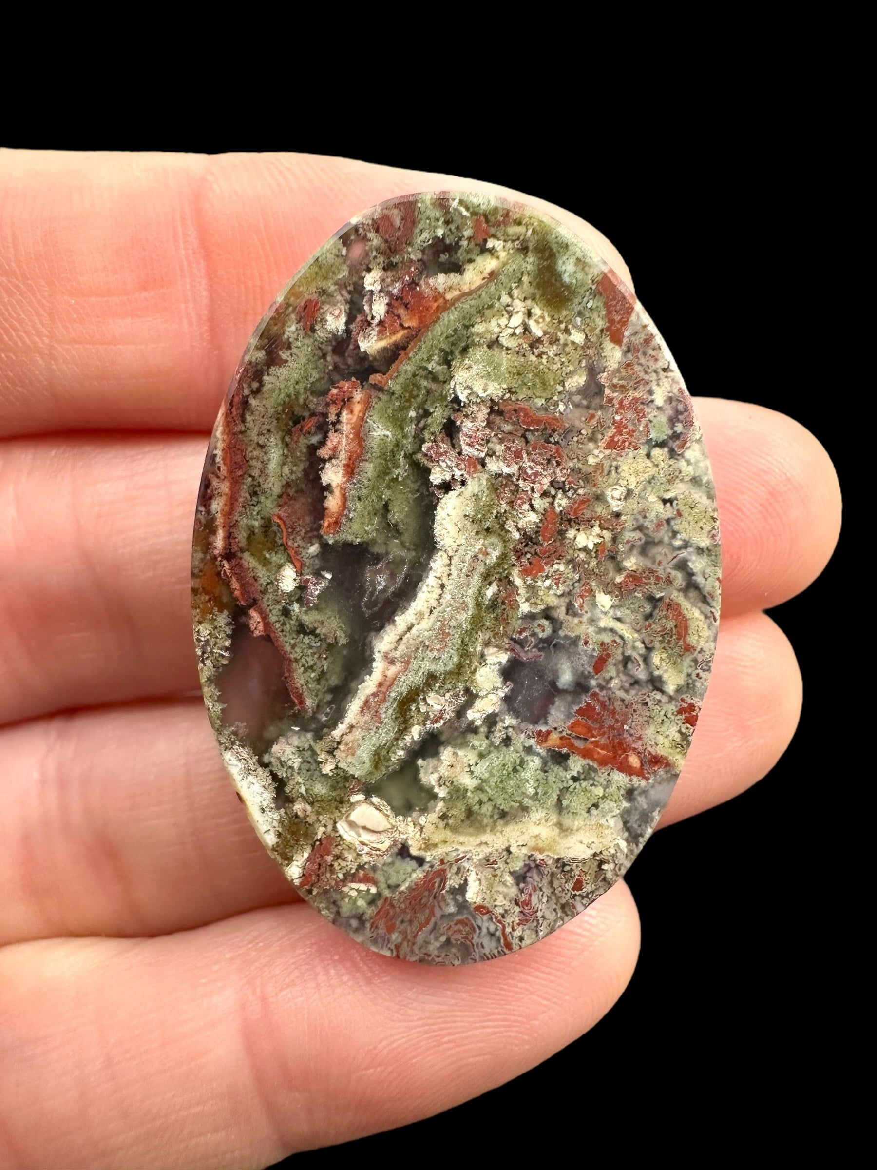 Moos agate cabochon – West Java, Indonesia - MECH170