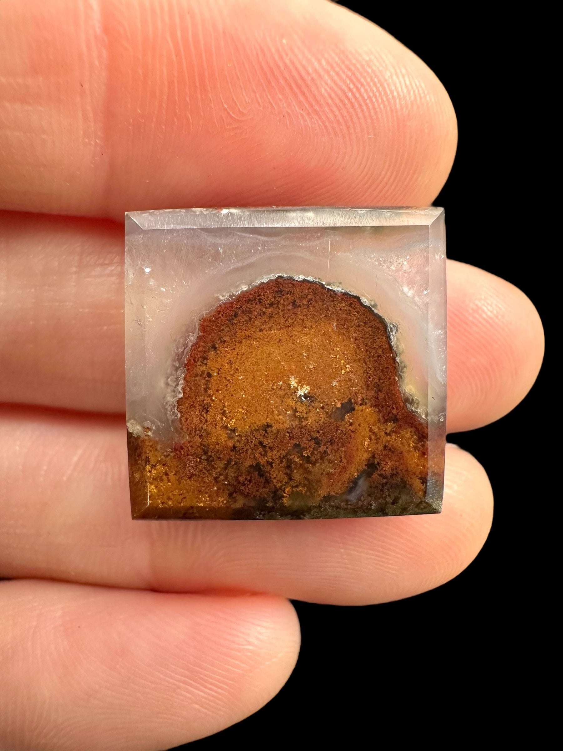 Moos agate cabochon – West Java, Indonesia