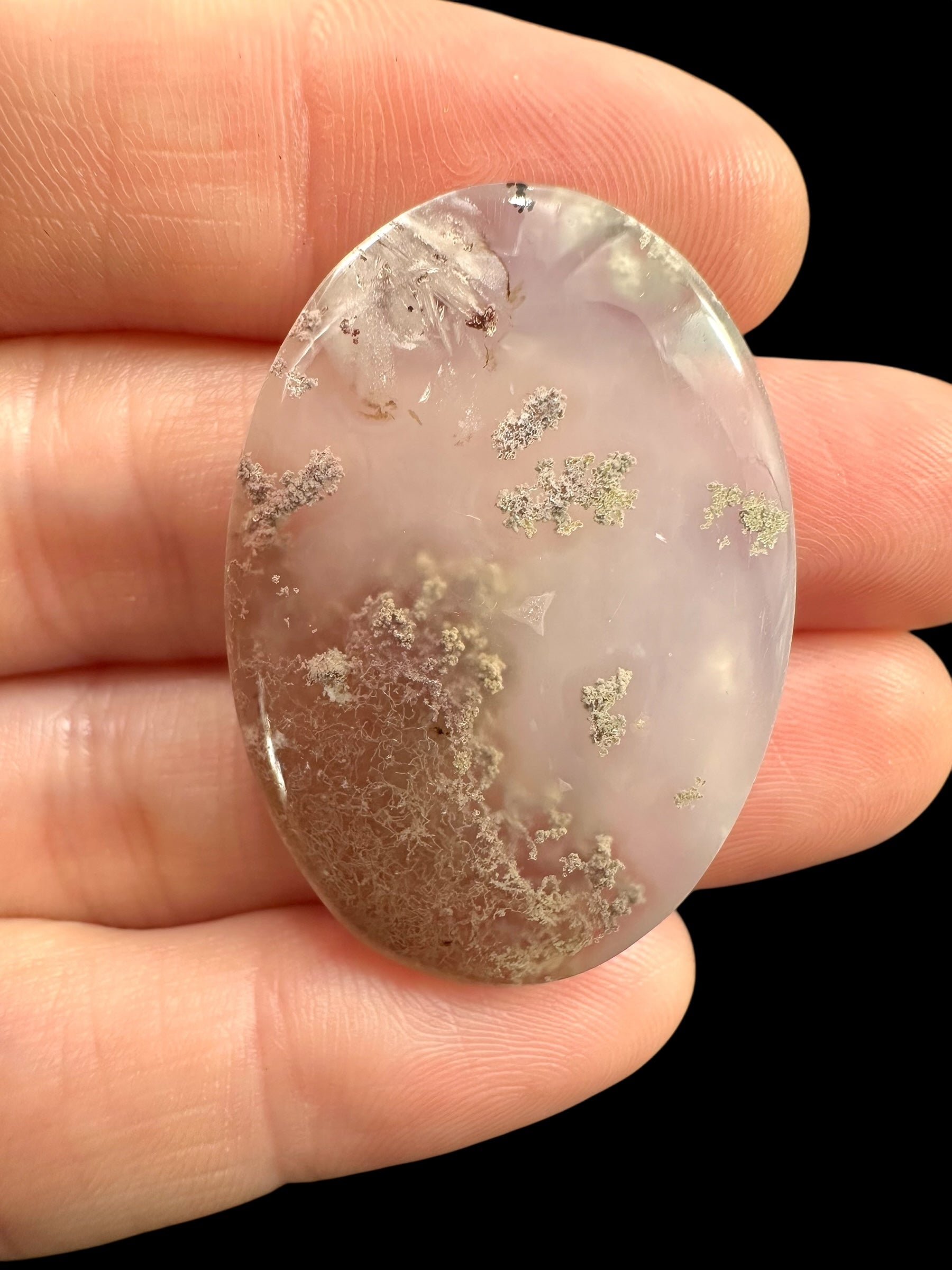 Moos agate cabochon – West Java, Indonesia