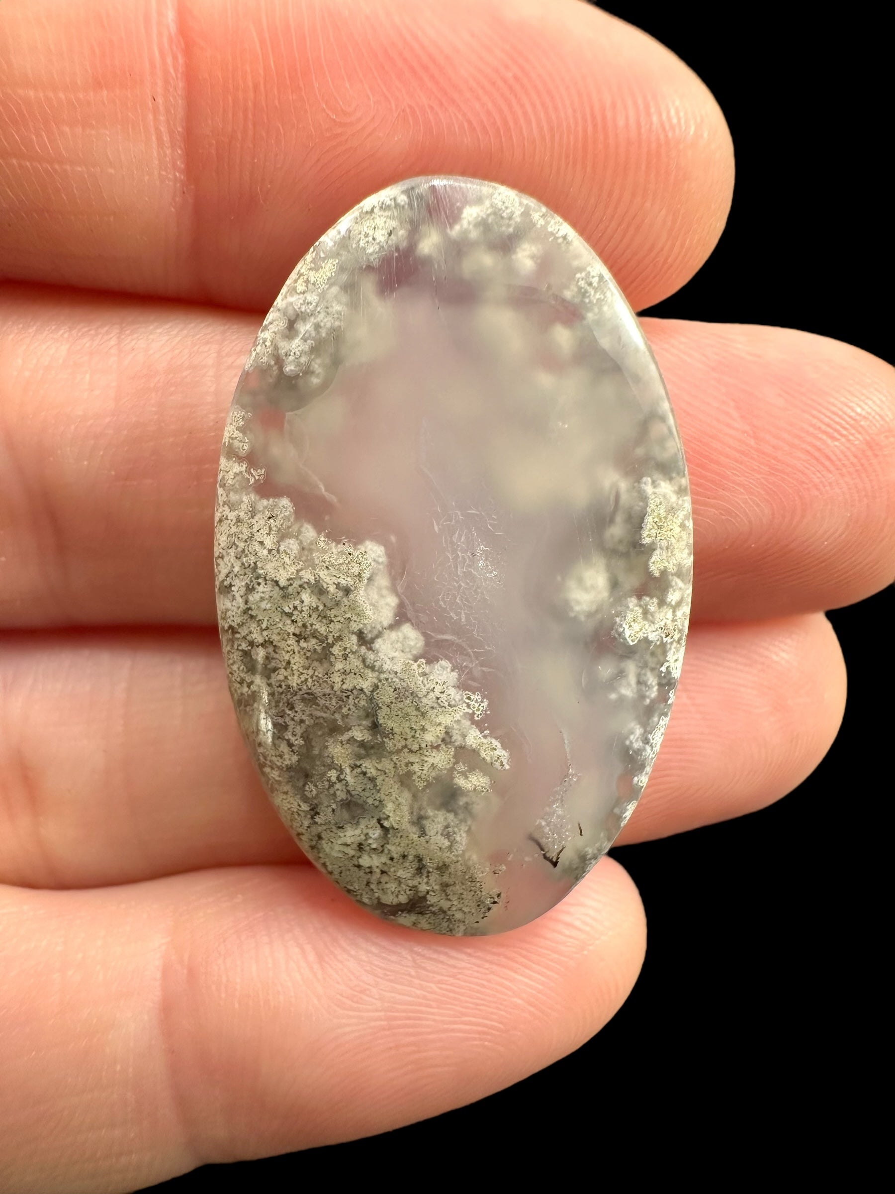Moos agate cabochon – West Java, Indonesia